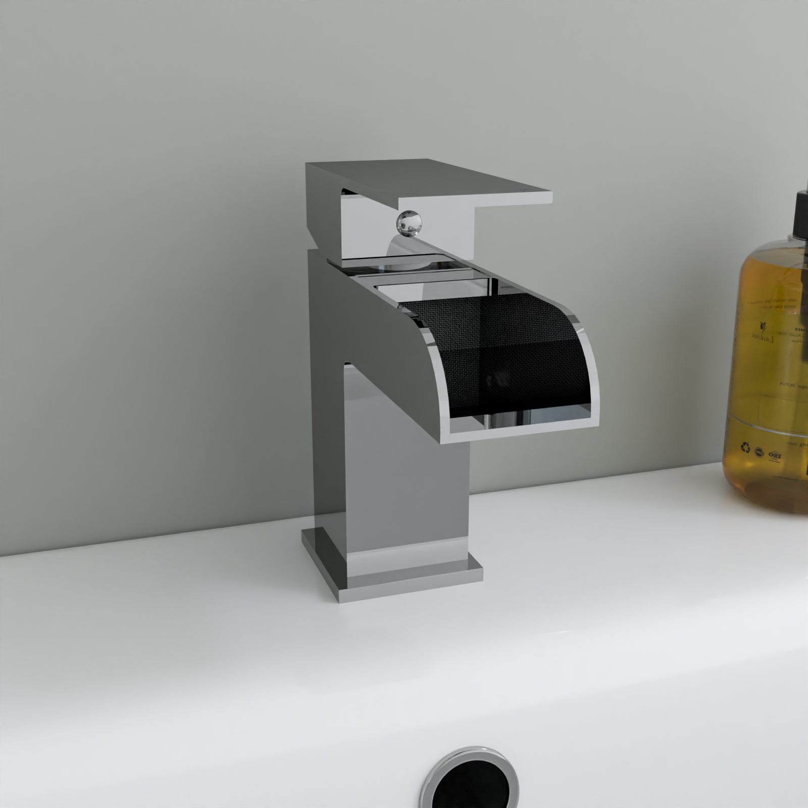 Nanuya L-Shaped LH Bath Front Panel White Basin Vanity Toilet Tap & Shower Set