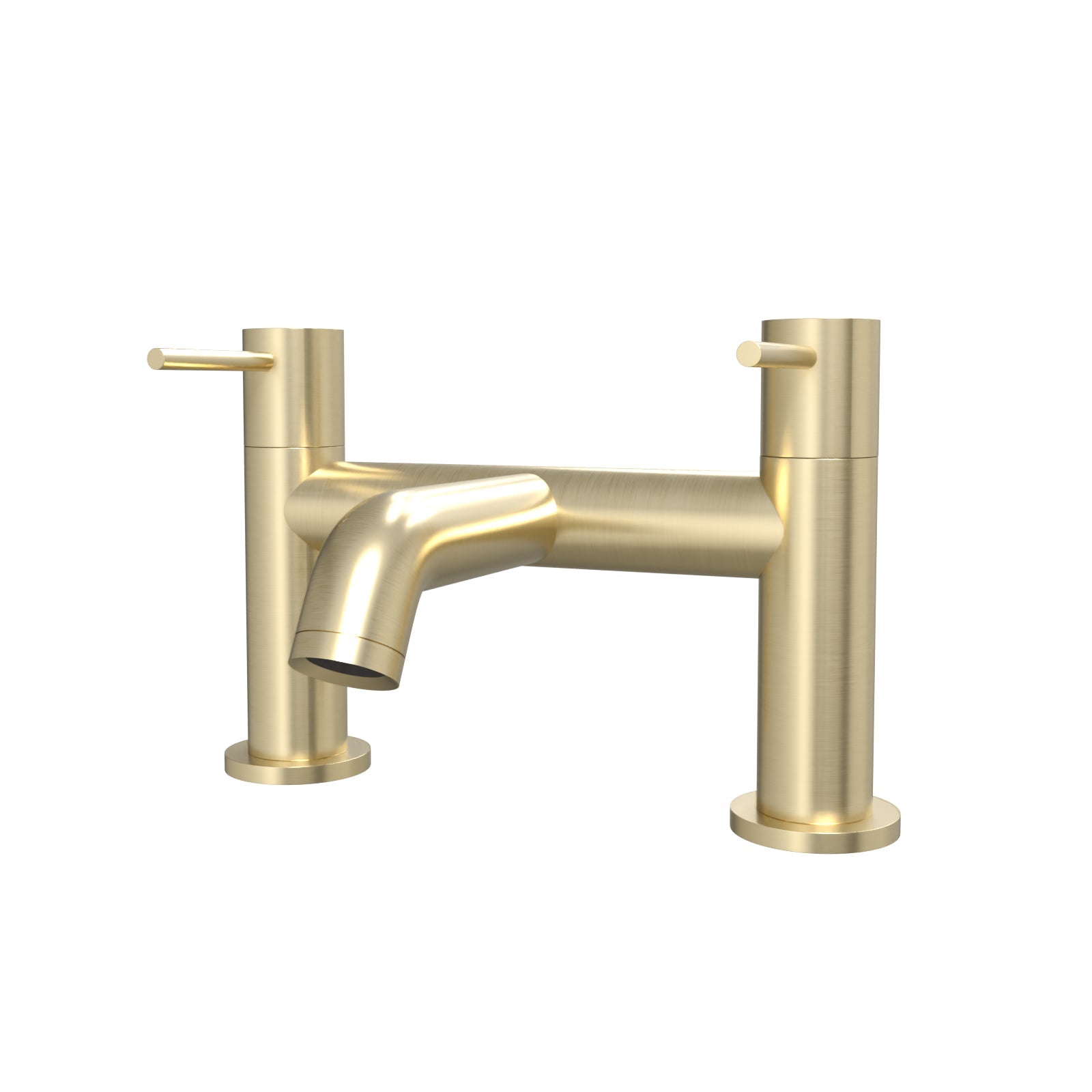 Alice Brushed Brass Designer Deck Mounted Bath Filler Tap