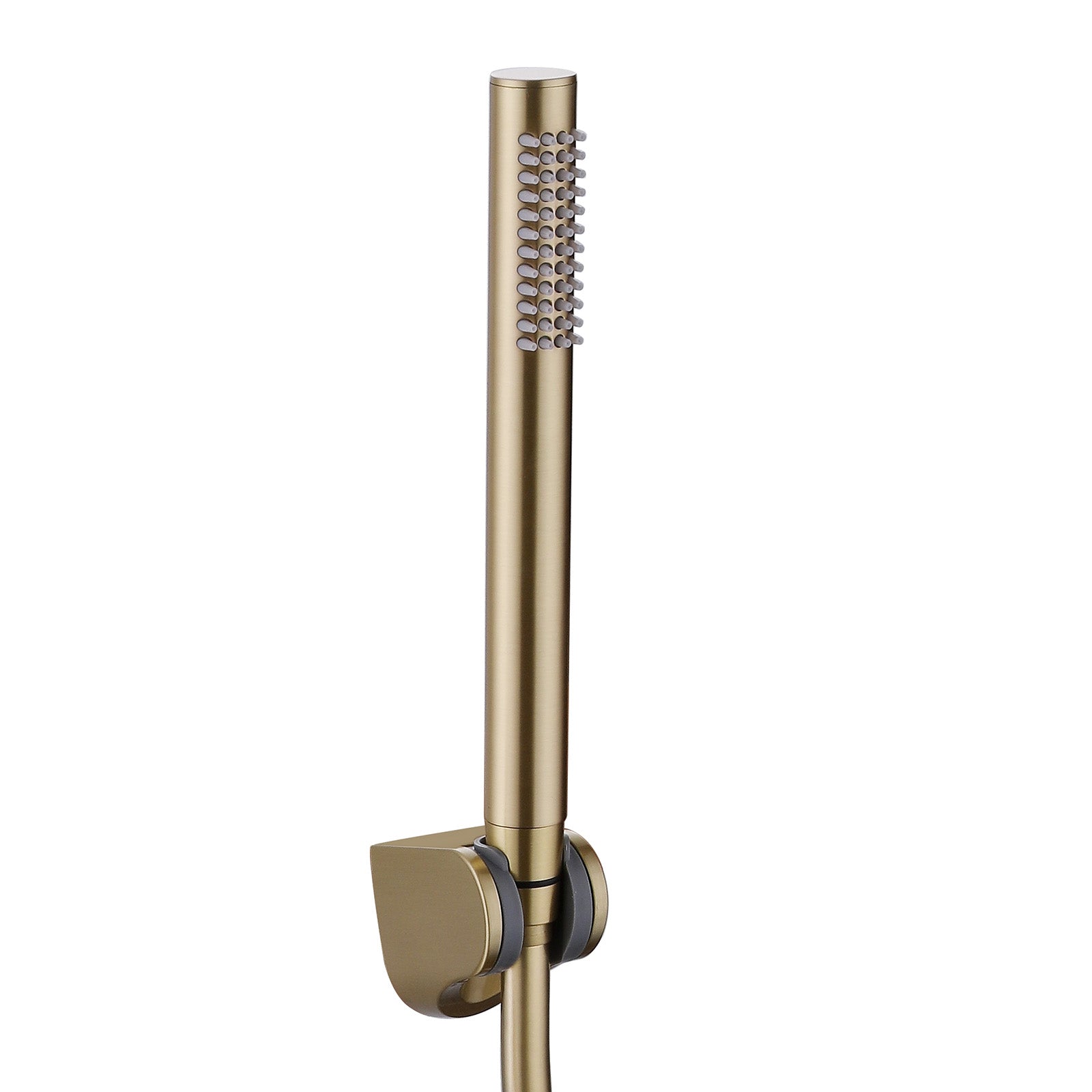 Alice Brushed Brass Designer Deck Mounted Bath Shower Mixer Tap with Handheld Kit