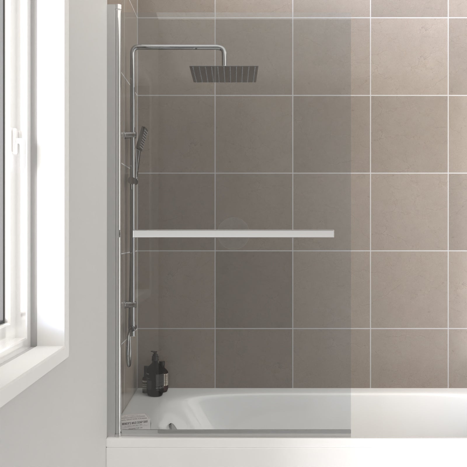 Bathroom Square Knobs Towel Bar For Bath Screen