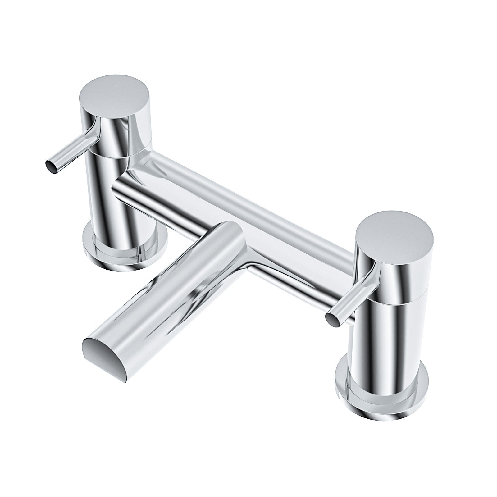 Marc Modern Deck Mounted Chrome Bath Filler Tap Brass