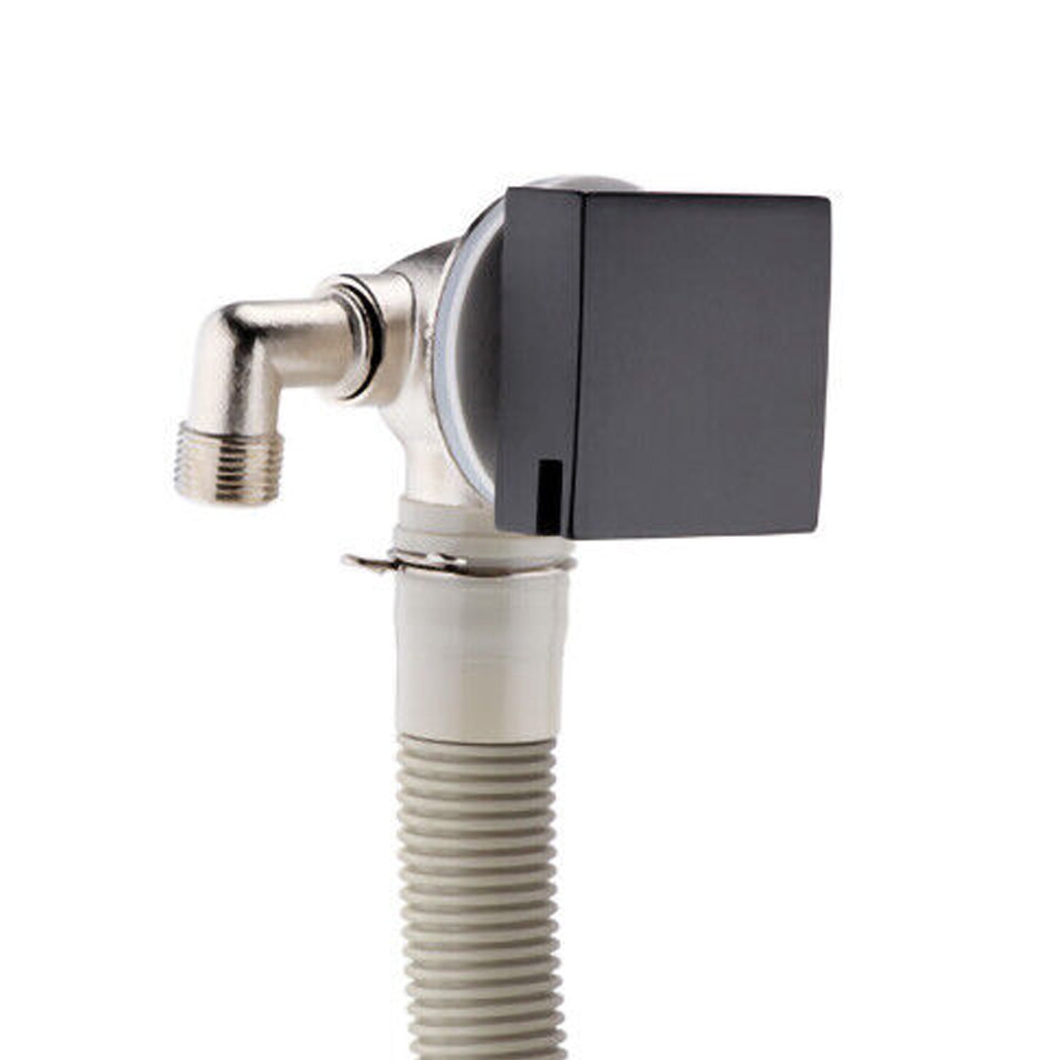 Black Bath Filler with Sprung Waste & Overflow - Square