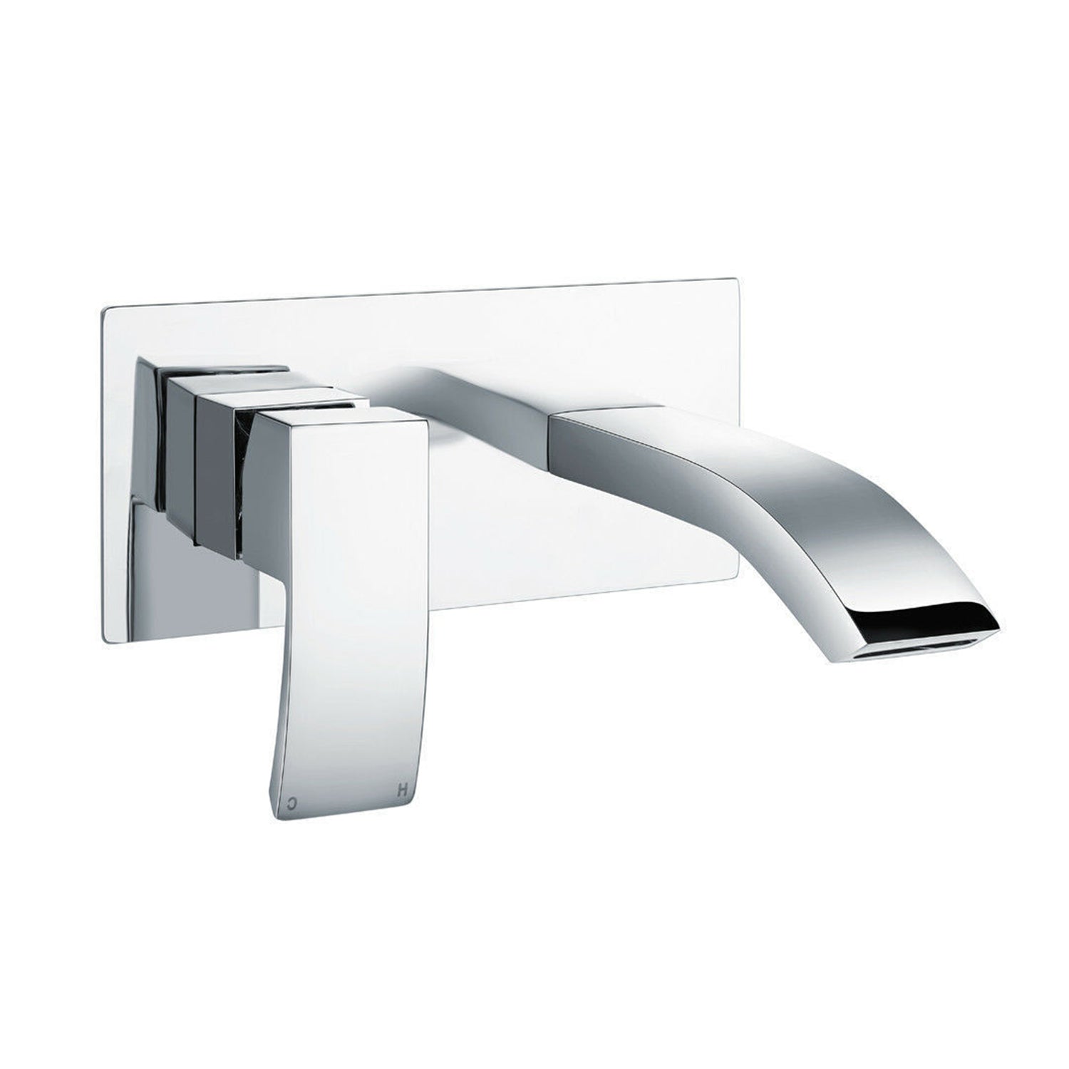 Chrome Designer Bathroom Concealed Wall Mounted Waterfall Basin Sink Single Lever Tap