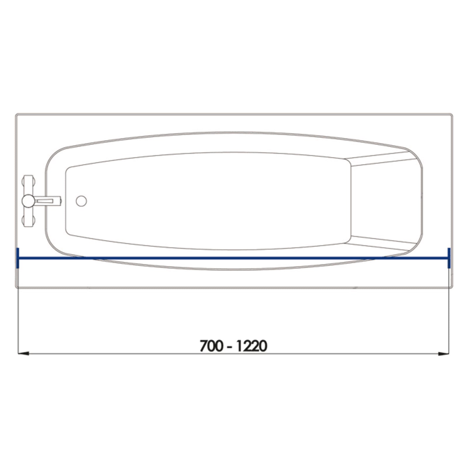 Croydex Self Supporting Shower Cubicle Telescopic Aluminium Rod