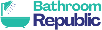 Logo of Bathroom Republic with a bathtub and shower icon.