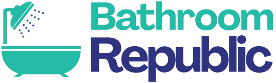 Logo of Bathroom Republic with a bathtub and shower icon.