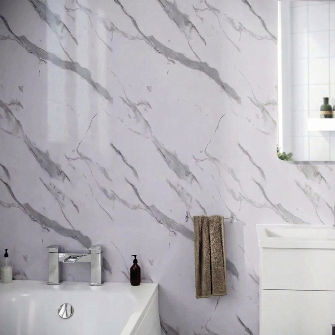 Milan Carrara Matt PVC Shower Wall Panel 1000mm x 2400mm x 10mm