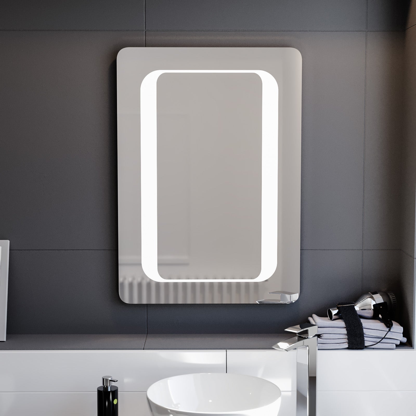 Ella 500x700mm Battery Powered LED Illuminated Mirror