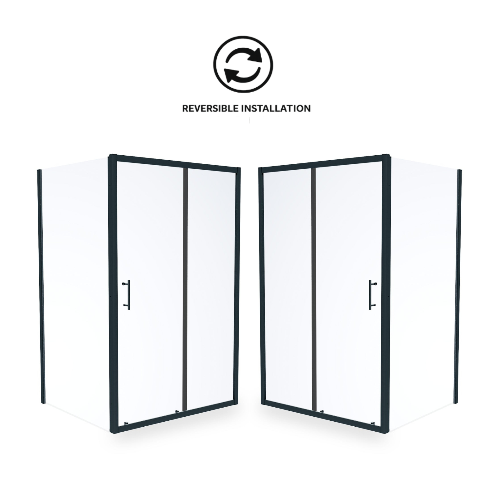 Shower enclosure door image # Tray_none