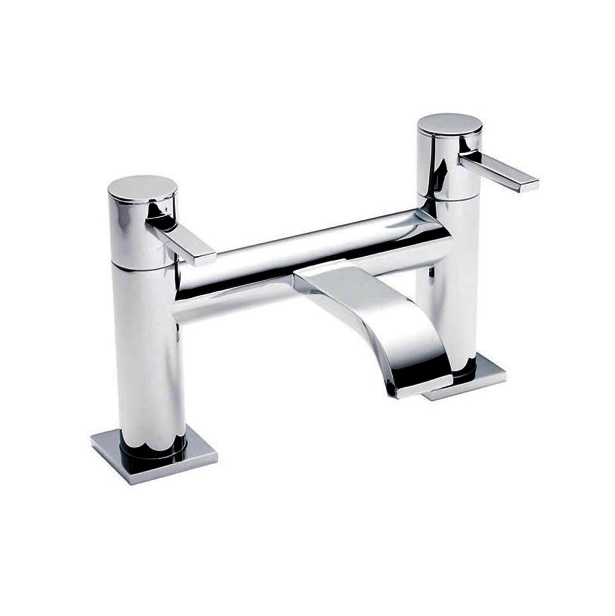 Urban Modern Bathroom Design Waterfall Deck Mounted Bath Filler Tap