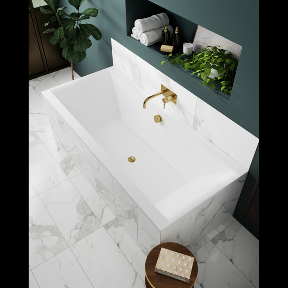 Asselby White Square Double Ended Bath Acrylic