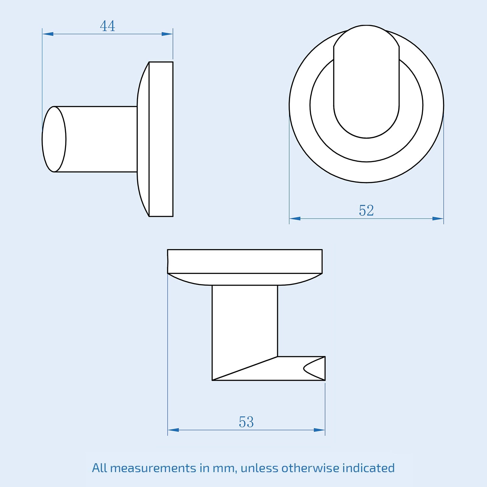 Brushed Brass Round Rob Hook