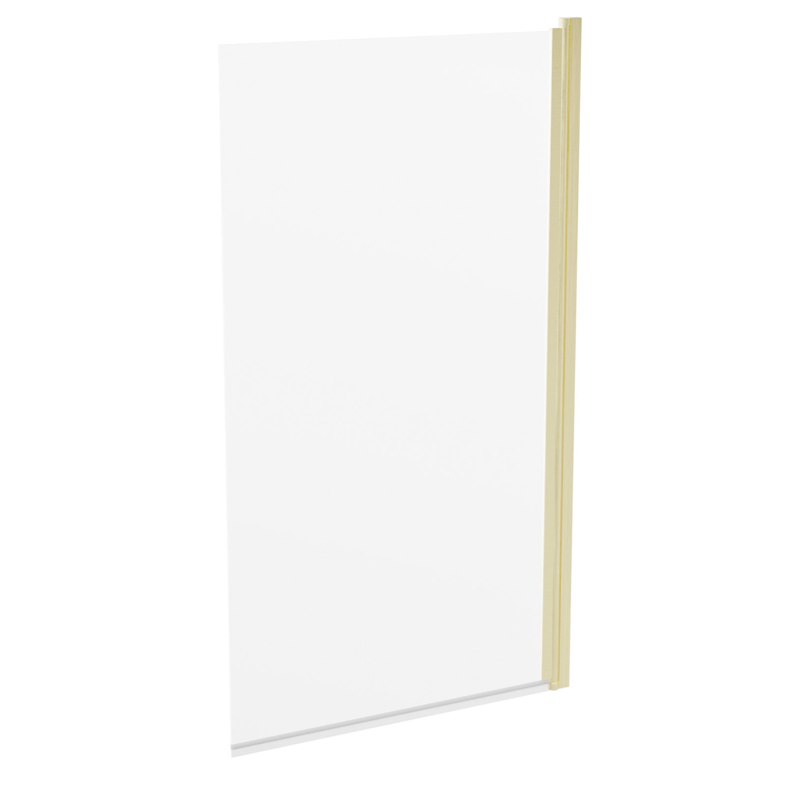 Brushed Brass 800mm Framed Pivot Swing Door Bath Screen Reversible