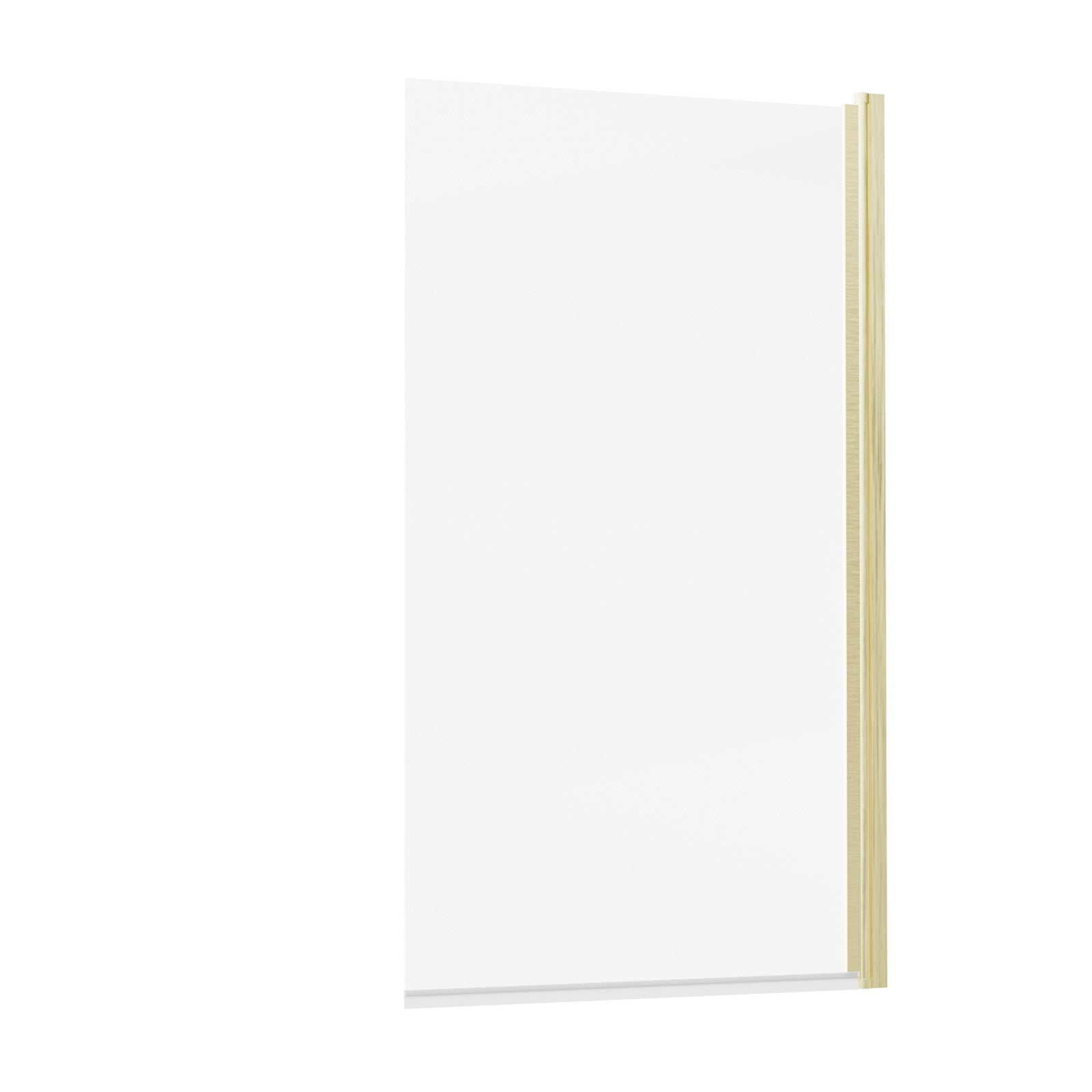 Brushed Brass 800mm Framed Pivot Swing Door Bath Screen Reversible