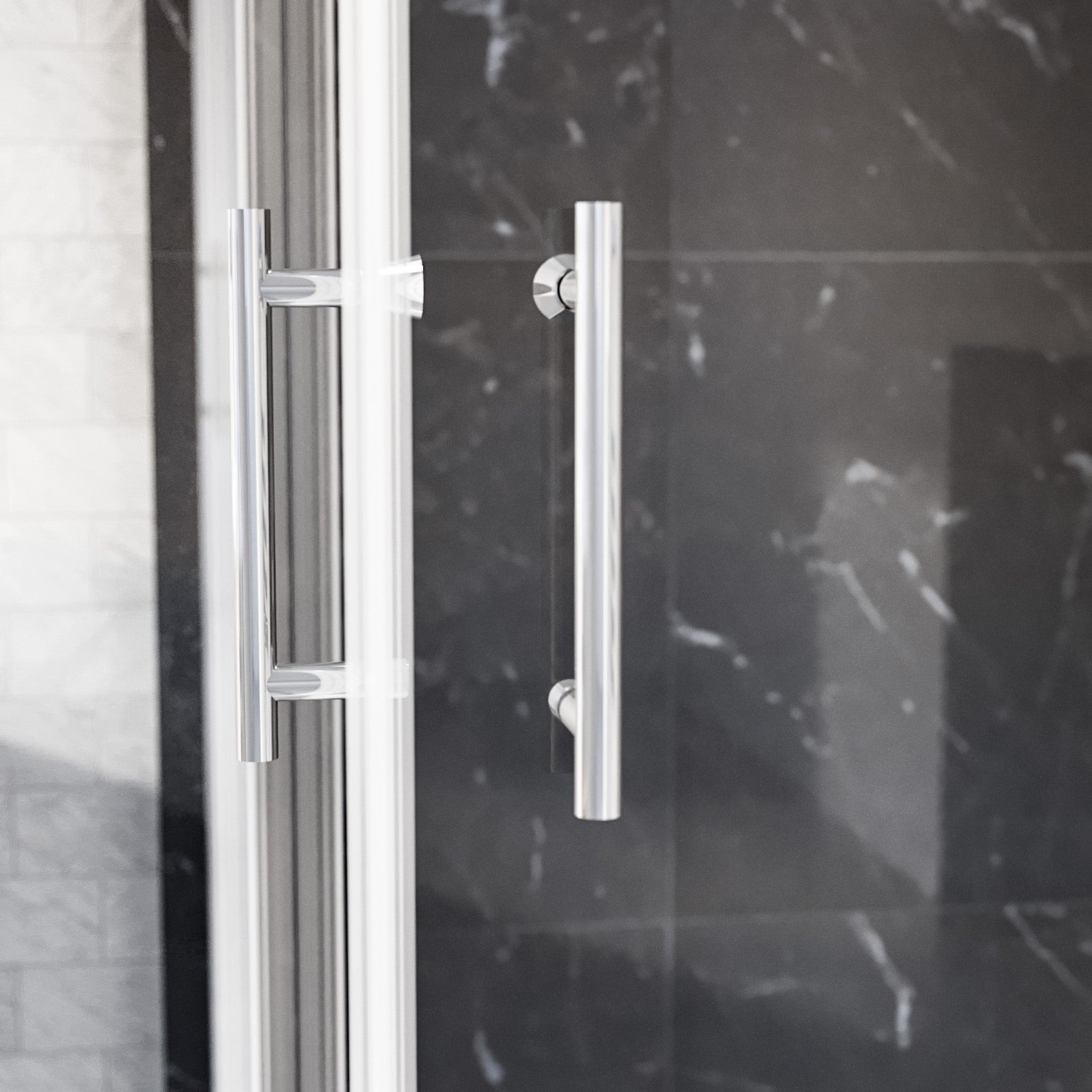 Manga 900 x 900mm Square Corner Entry Sliding Door Shower Enclosure Chrome