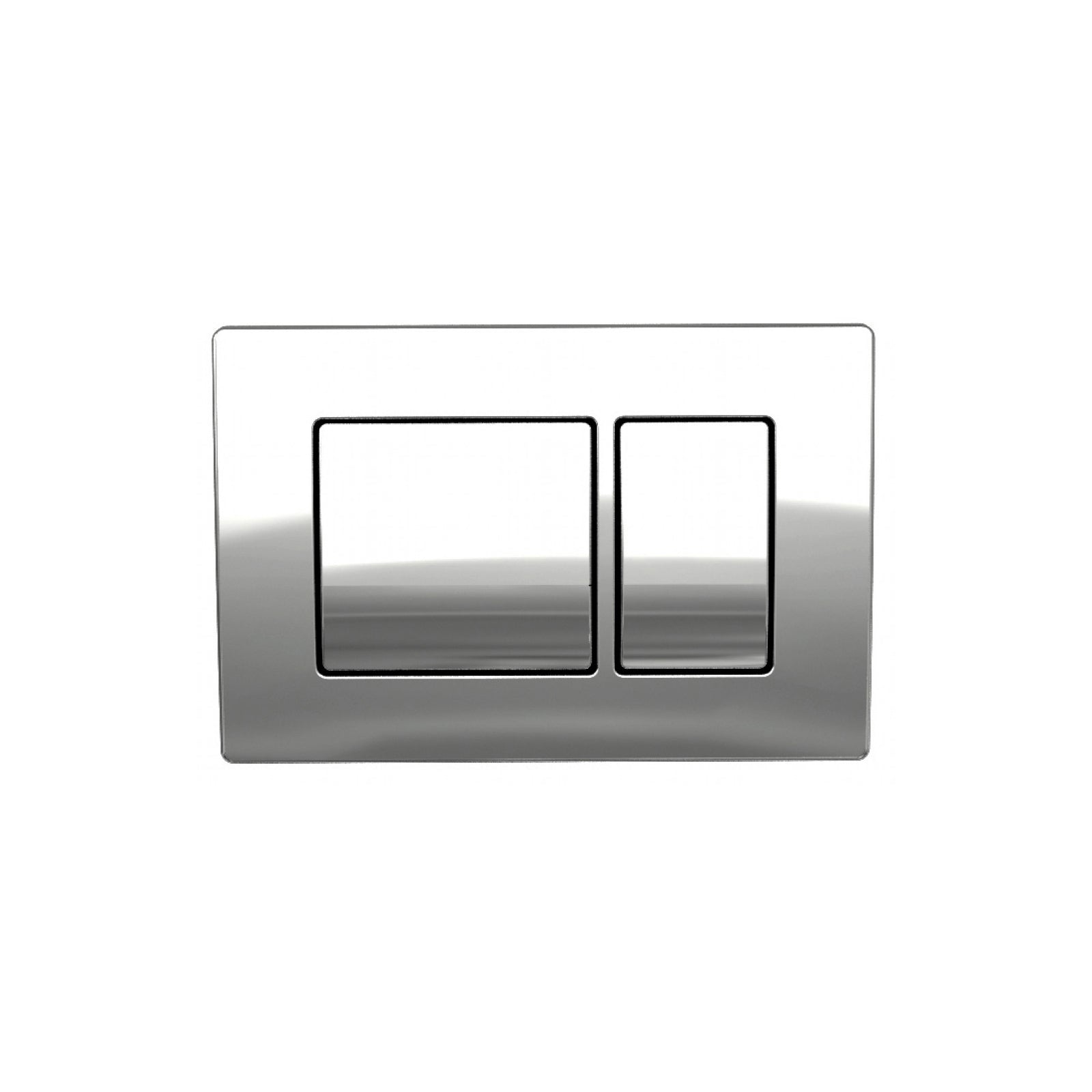 Chrome Rectangle Dual Flush Plate