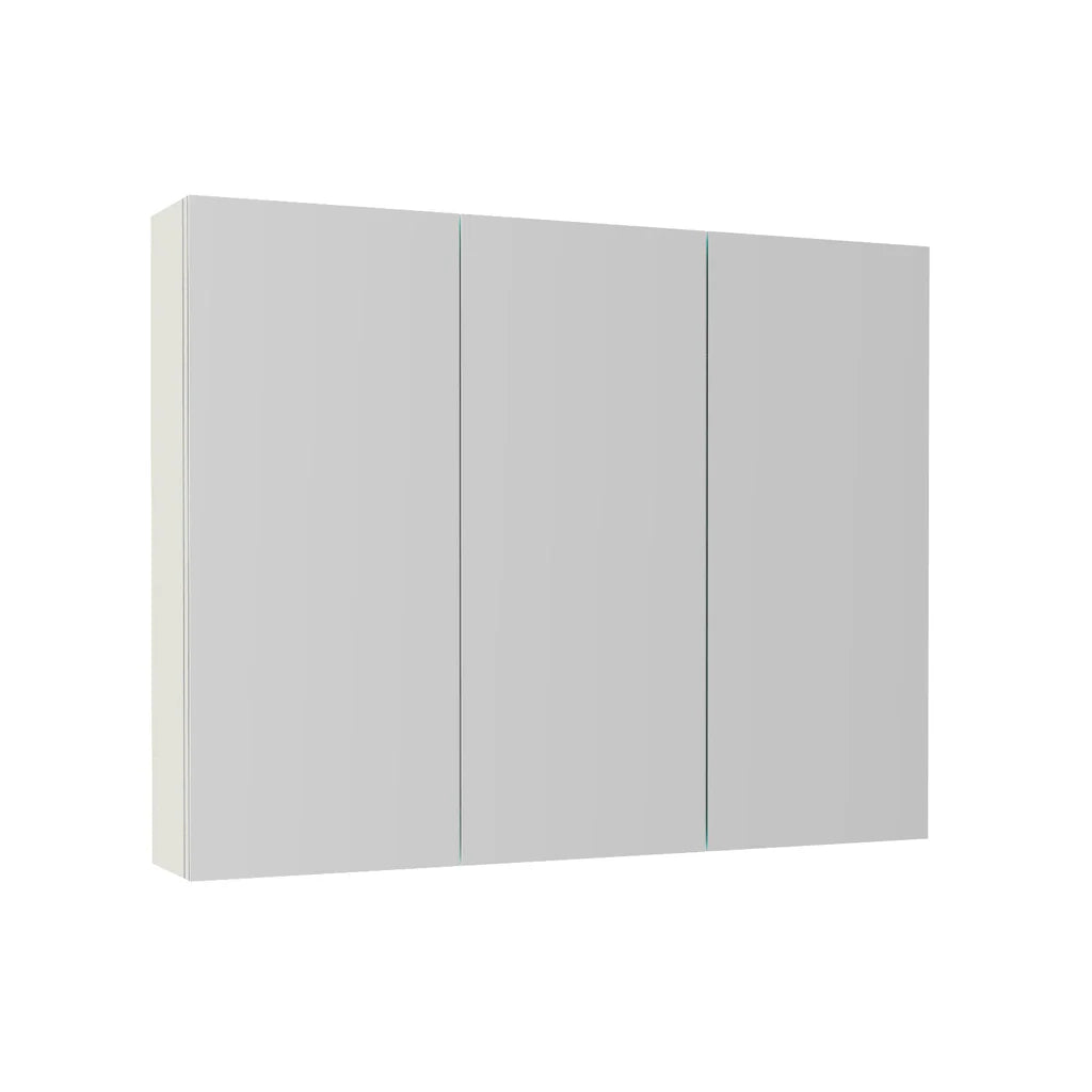 Gloss White 900mm Bathroom Mirror Cabinet With Shelf Storage