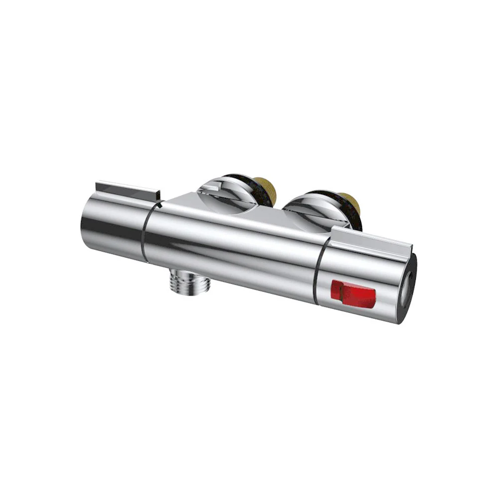 Jazz Horizontal Chrome Thermostatic Bar Shower Mixer Valve - 45mm fixing Centres