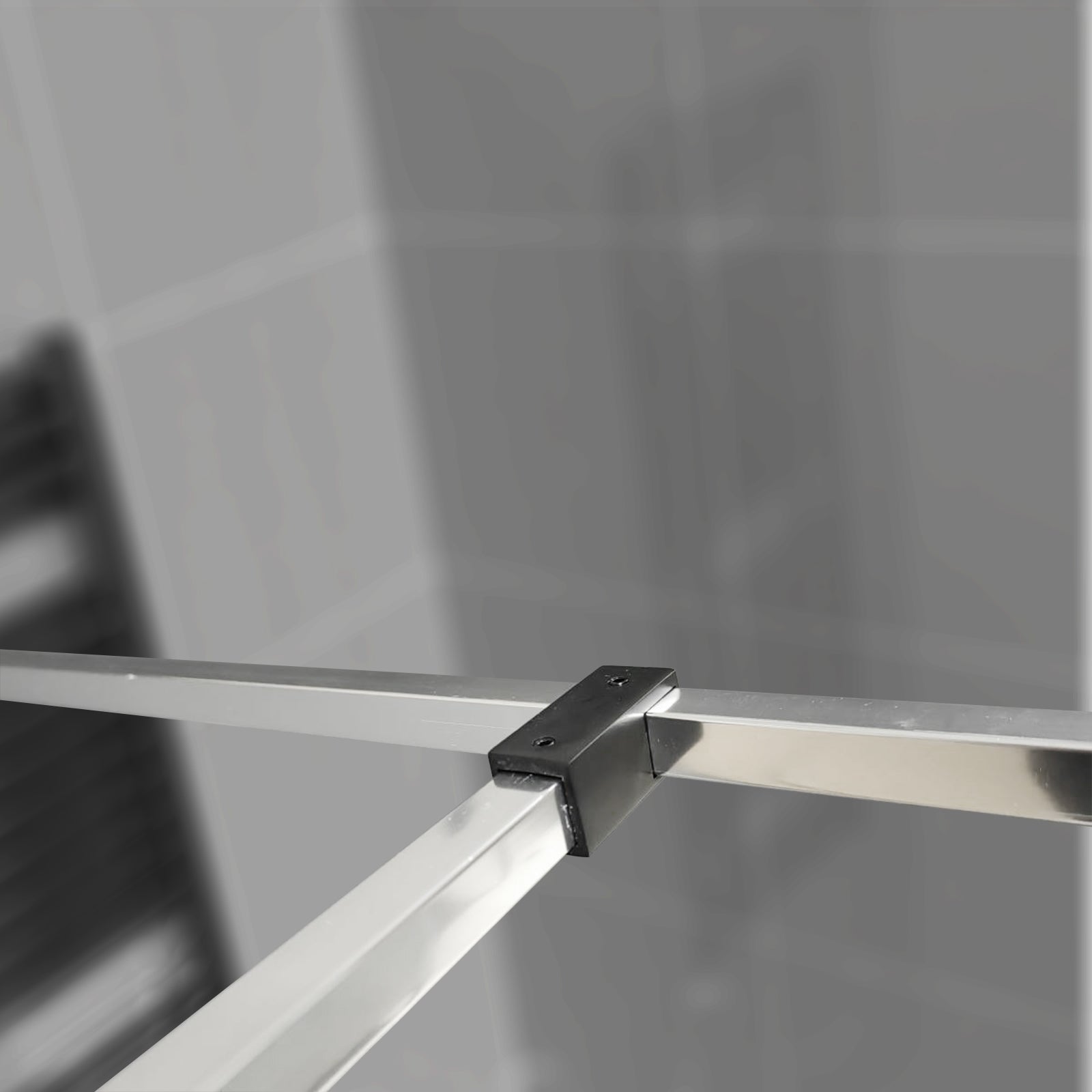 Matte Black Minimalist Shower Wetroom T Piece