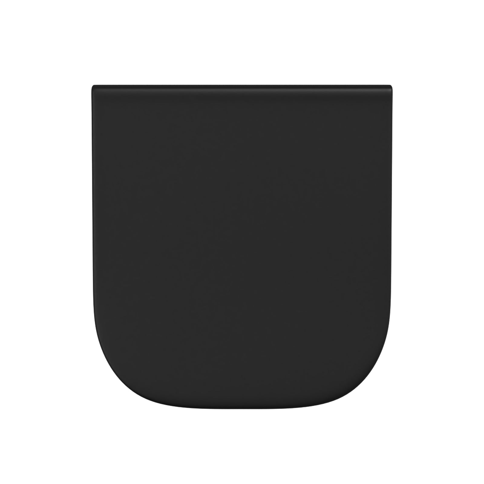 Square Toilet Soft Close Seat and Seat Cover Matte Black