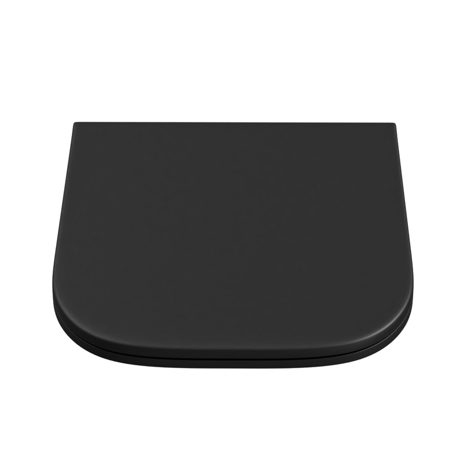Square Toilet Soft Close Seat and Seat Cover Matte Black
