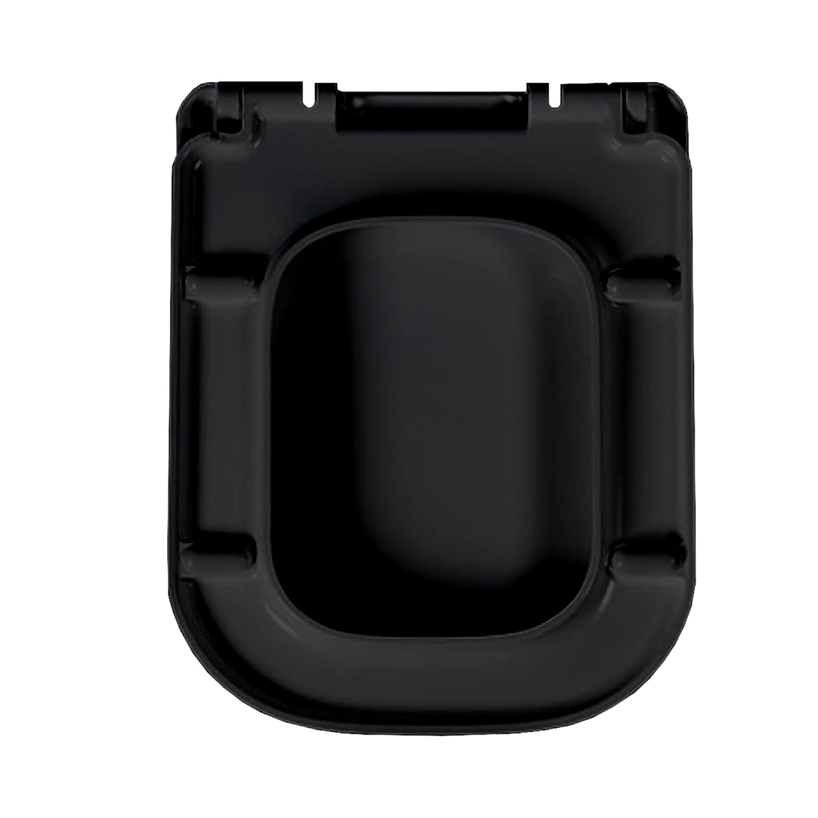 Square Toilet Soft Close Seat and Seat Cover Matte Black