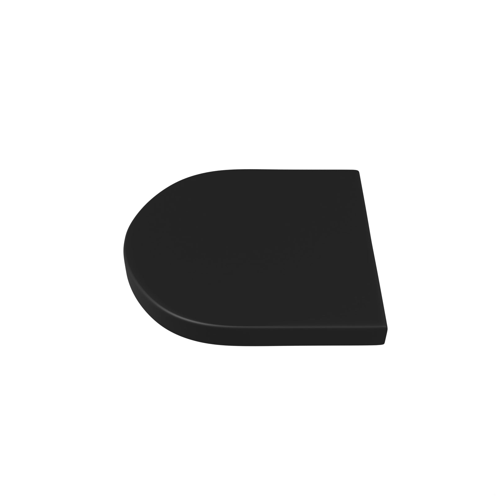 Round Thick Soft Close Toilet Seat and Seat Cover Matte Black