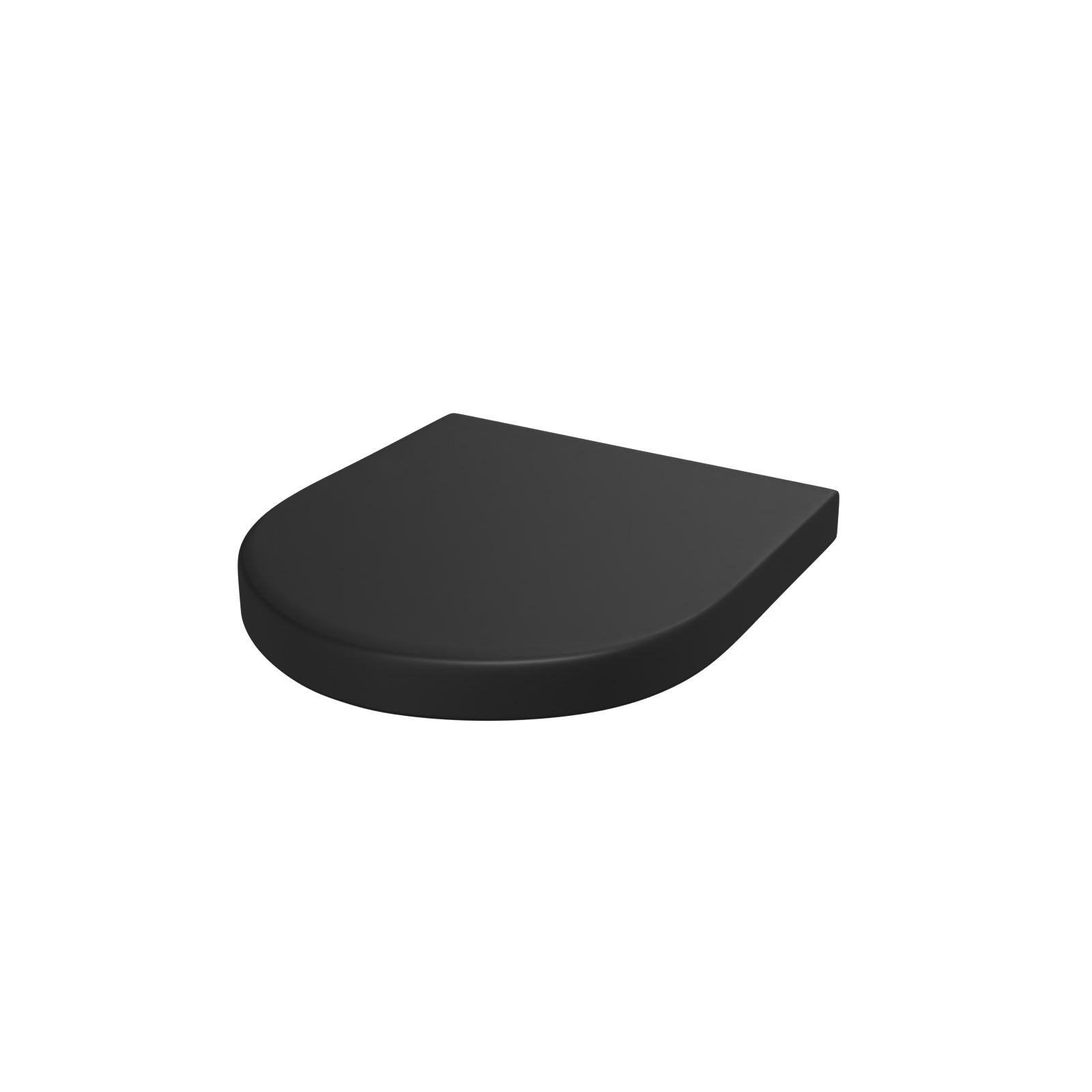 Round Thick Soft Close Toilet Seat and Seat Cover Matte Black