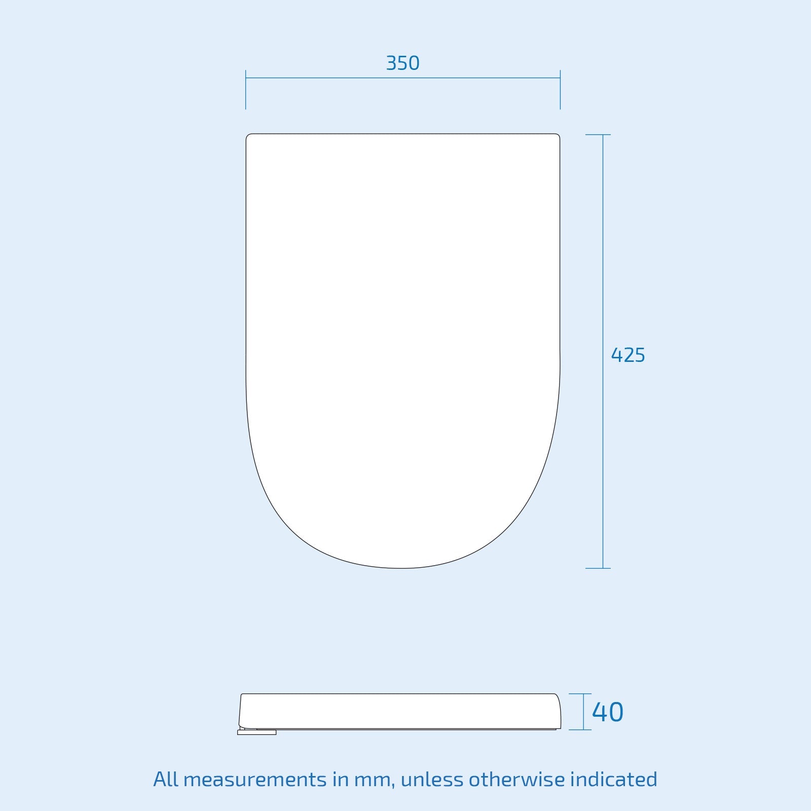 Round Thick Soft Close Toilet Seat and Seat Cover Matte Black