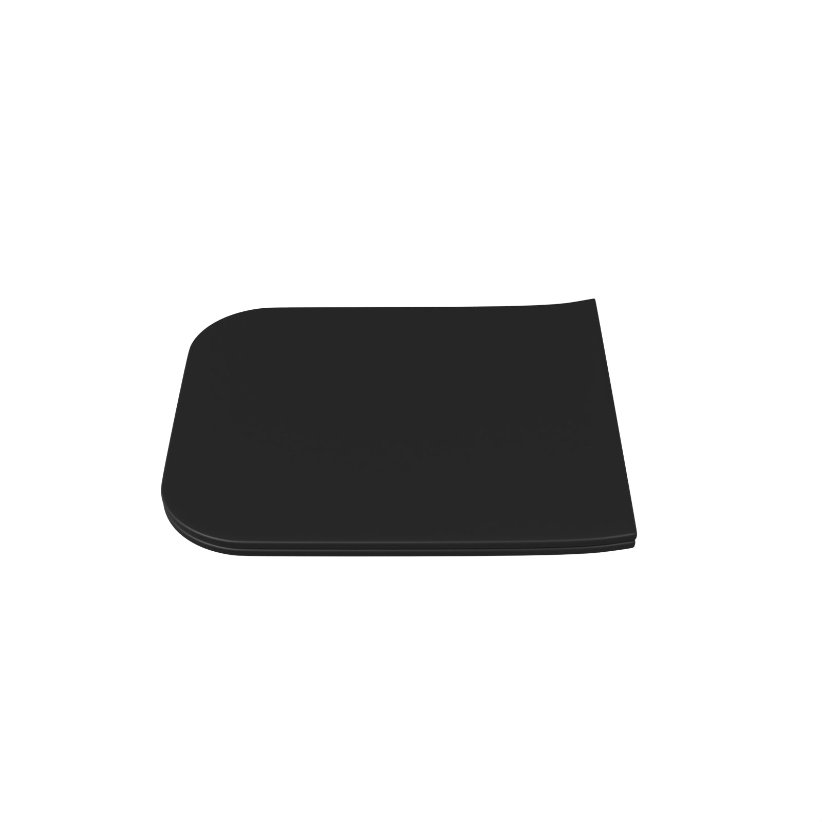 Square Slim Soft Close Toilet Seat and Seat Cover Matte Black