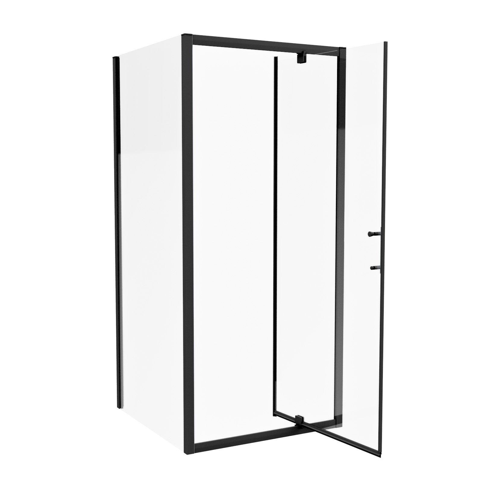 Jupiter Black 800 x 700mm Pivot Door Shower Enclosure & Side Panel