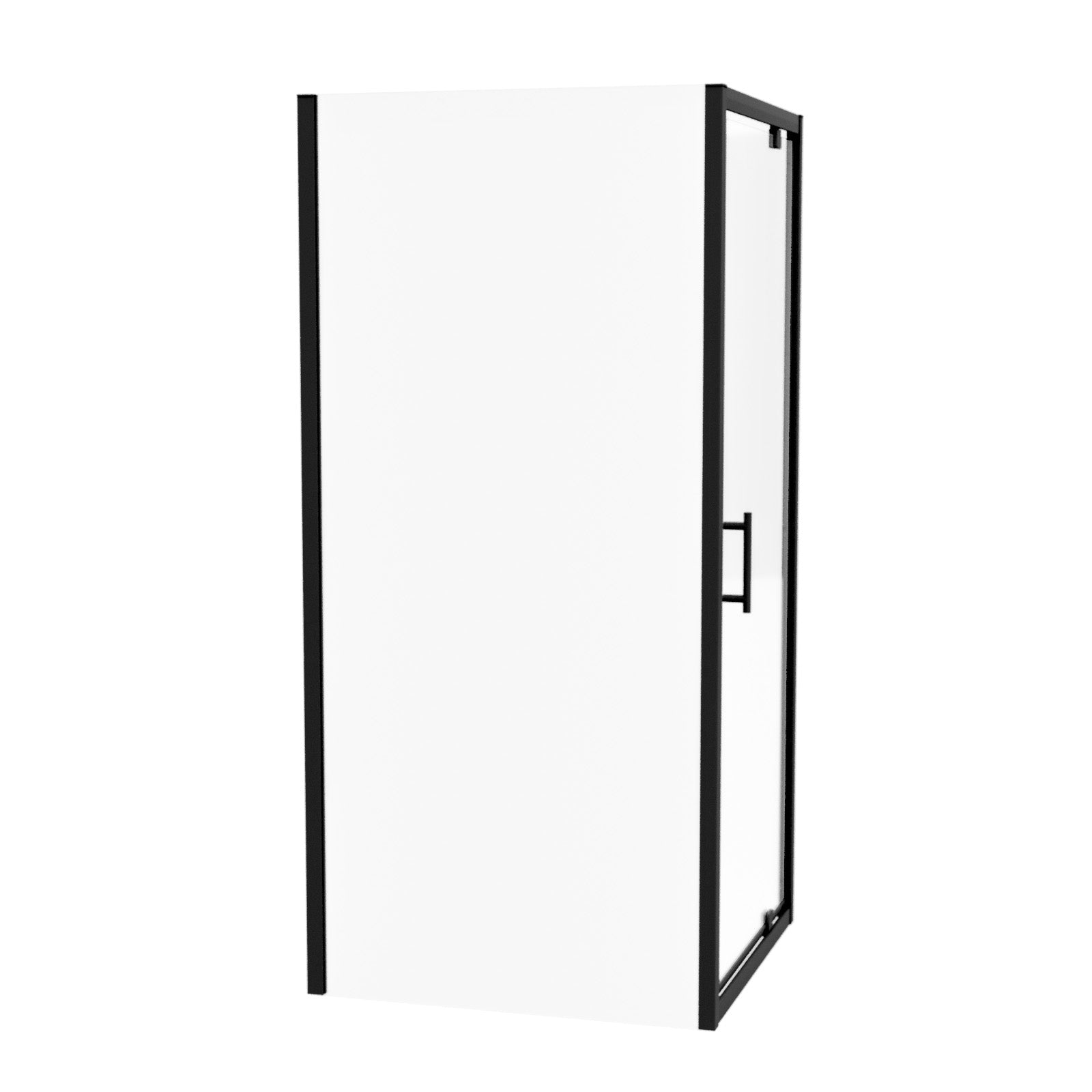 Jupiter Black 800 x 760mm Pivot Door Shower Enclosure & Side Panel