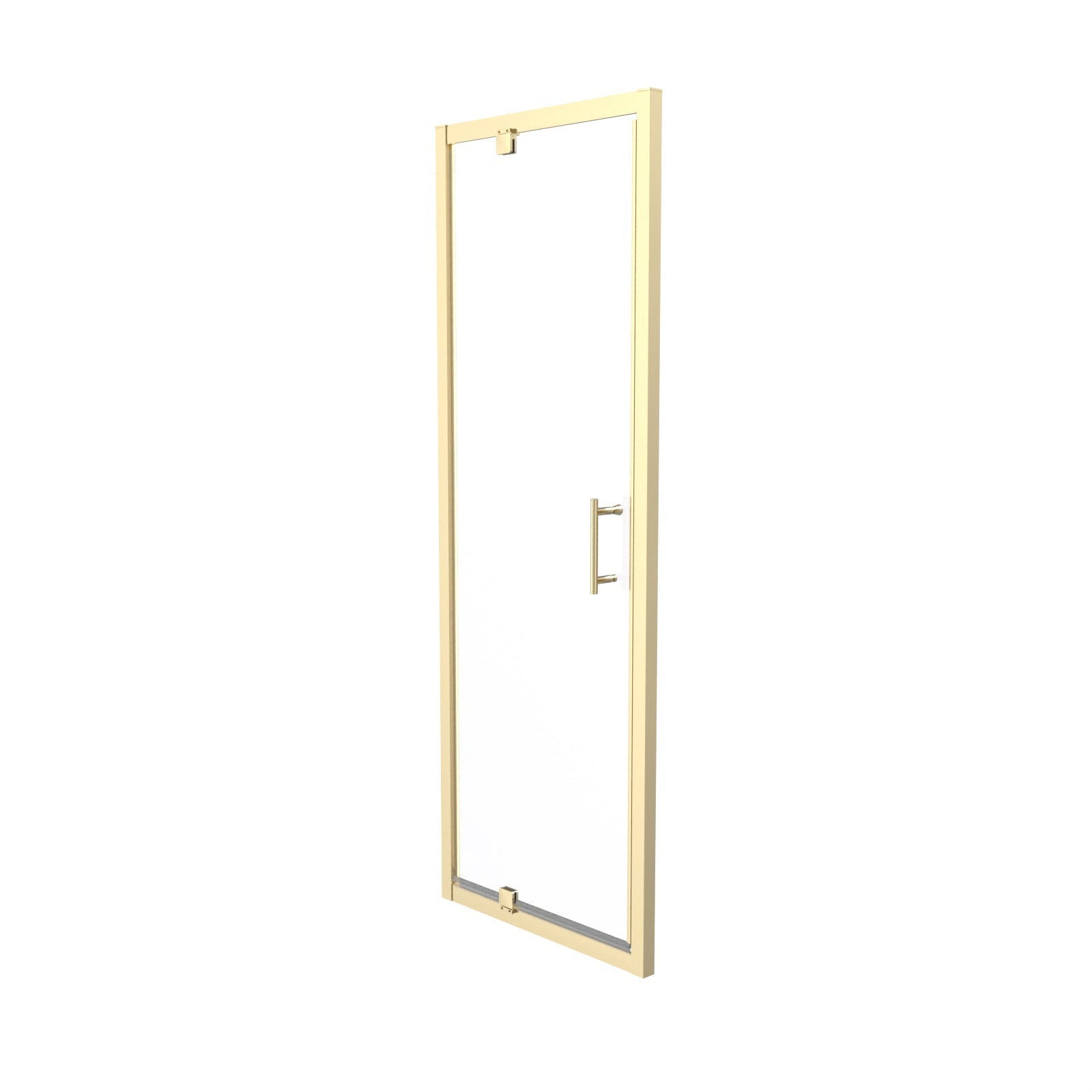 Jupiter 760 x 1850mm Brushed Brass Framed Shower Enclosure Pivot Door