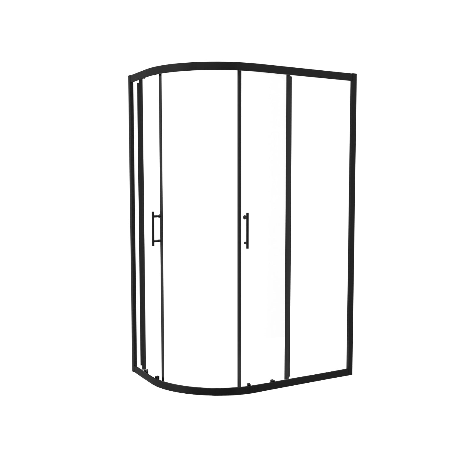 Saturn 1200 x 800mm Black Framed Offset Quadrant Corner Shower Enclosure