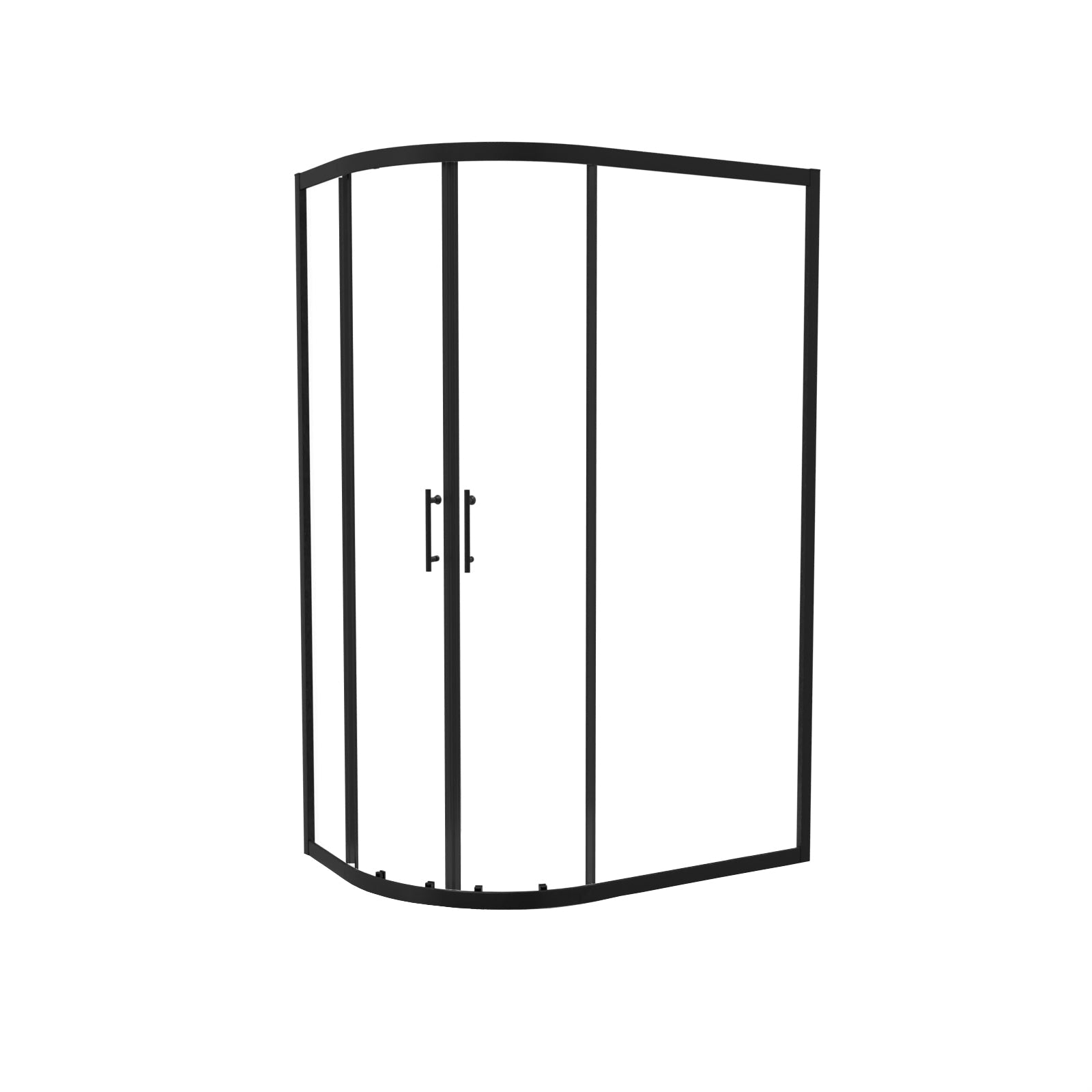 Saturn 1200 x 800mm Black Framed Offset Quadrant Corner Shower Enclosure