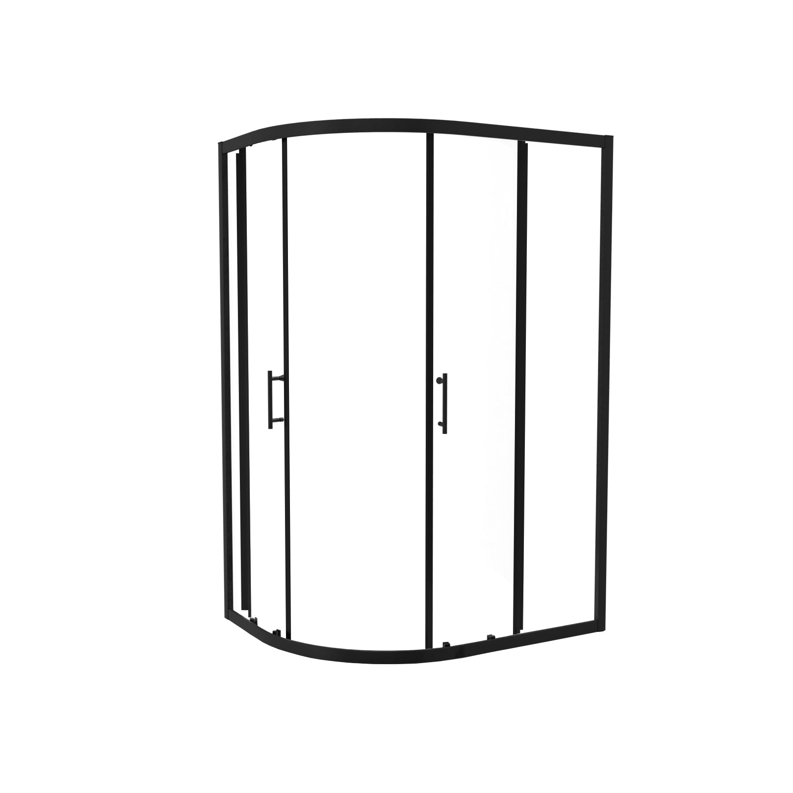 Saturn 1200 x 900mm Black Framed Offset Quadrant Corner Shower Enclosure