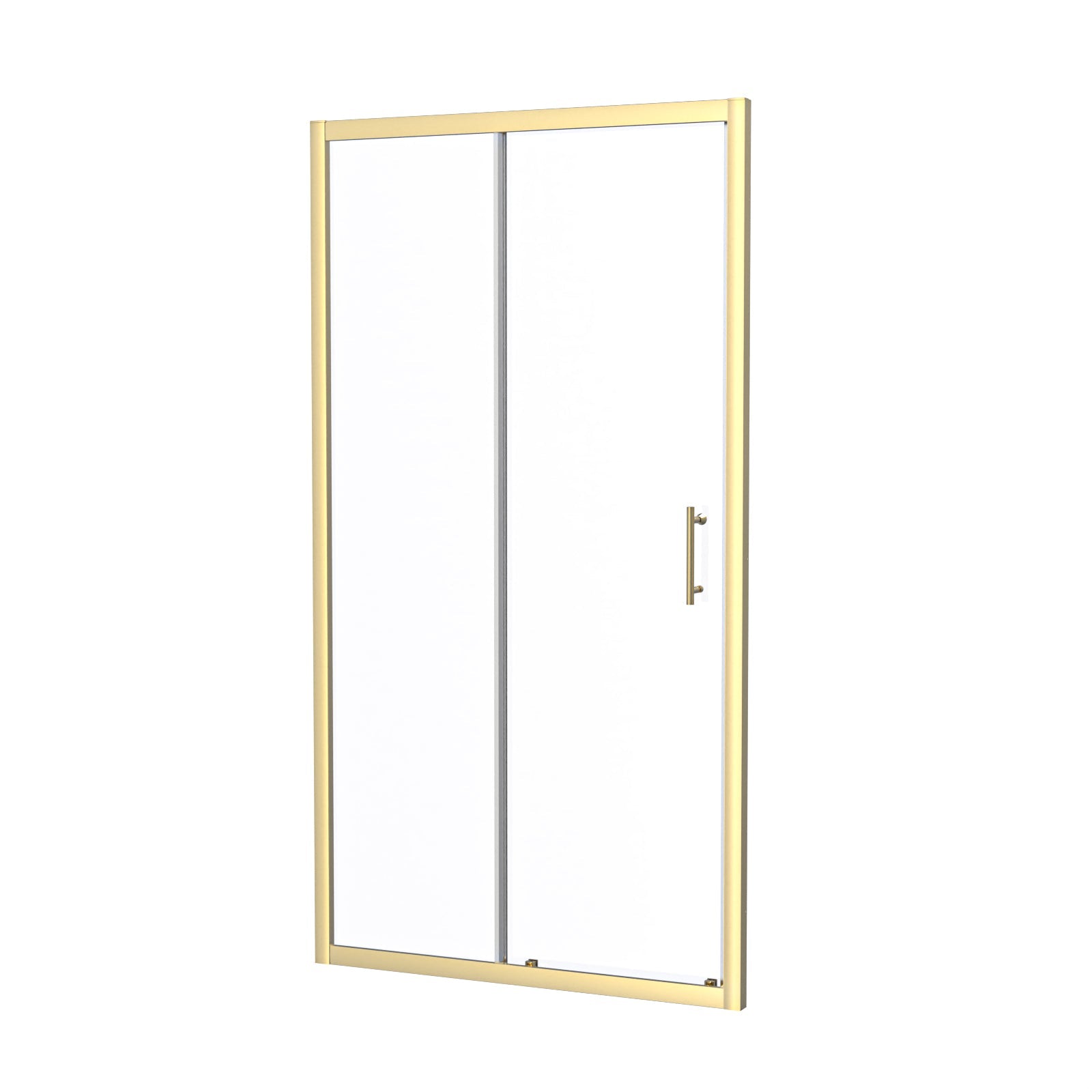 Manga 1000mm x 1850mm Shower Enclosure 6mm Glass Slider Door Brushed Brass
