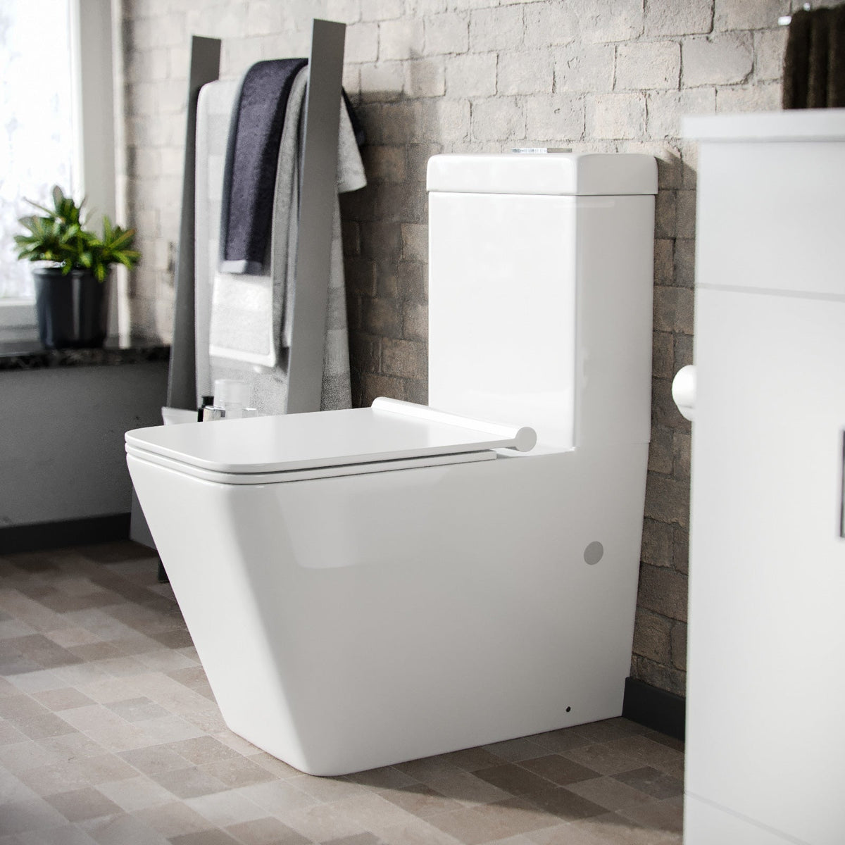 Norman Square Cloakroom Close Coupled WC Toilet