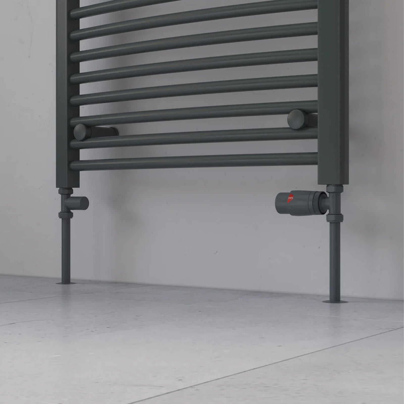 Anthracite Straight Thermostatic Radiator Valves