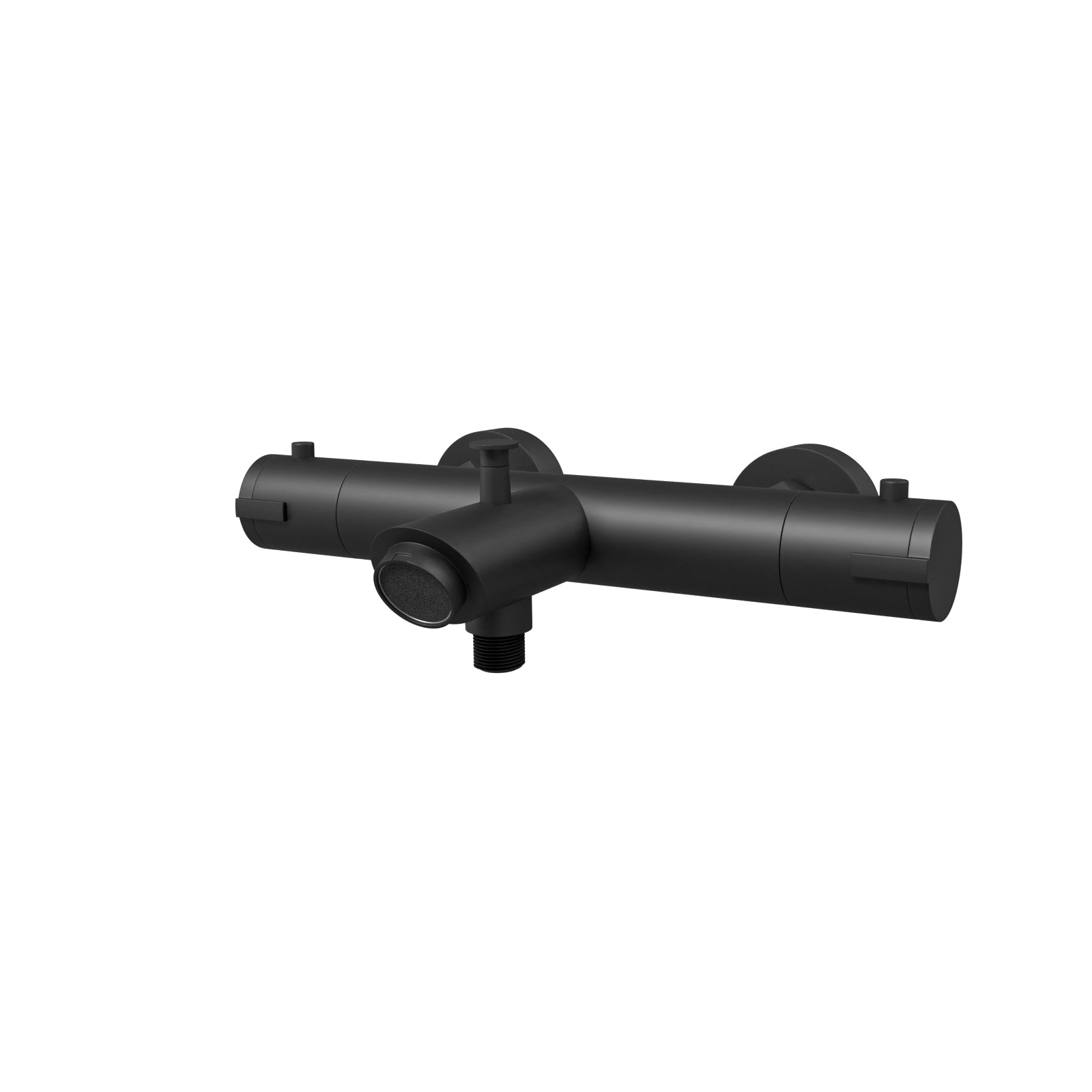 Wall Mounted Thermostatic Black Bath Shower Mixer Tap