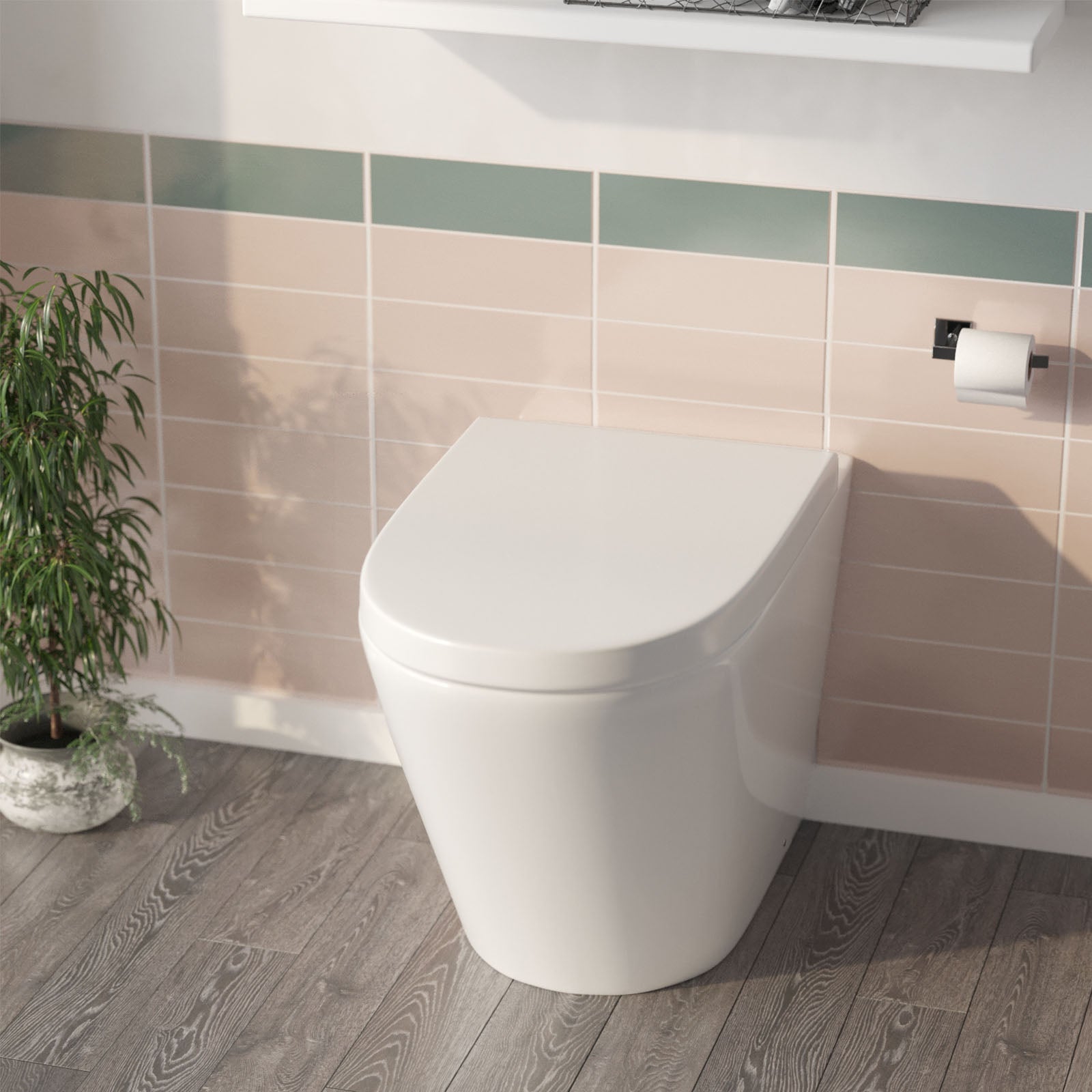 Ellen 550mm Vanity Basin Unit, WC Unit & Ellis Back To Wall Toilet White