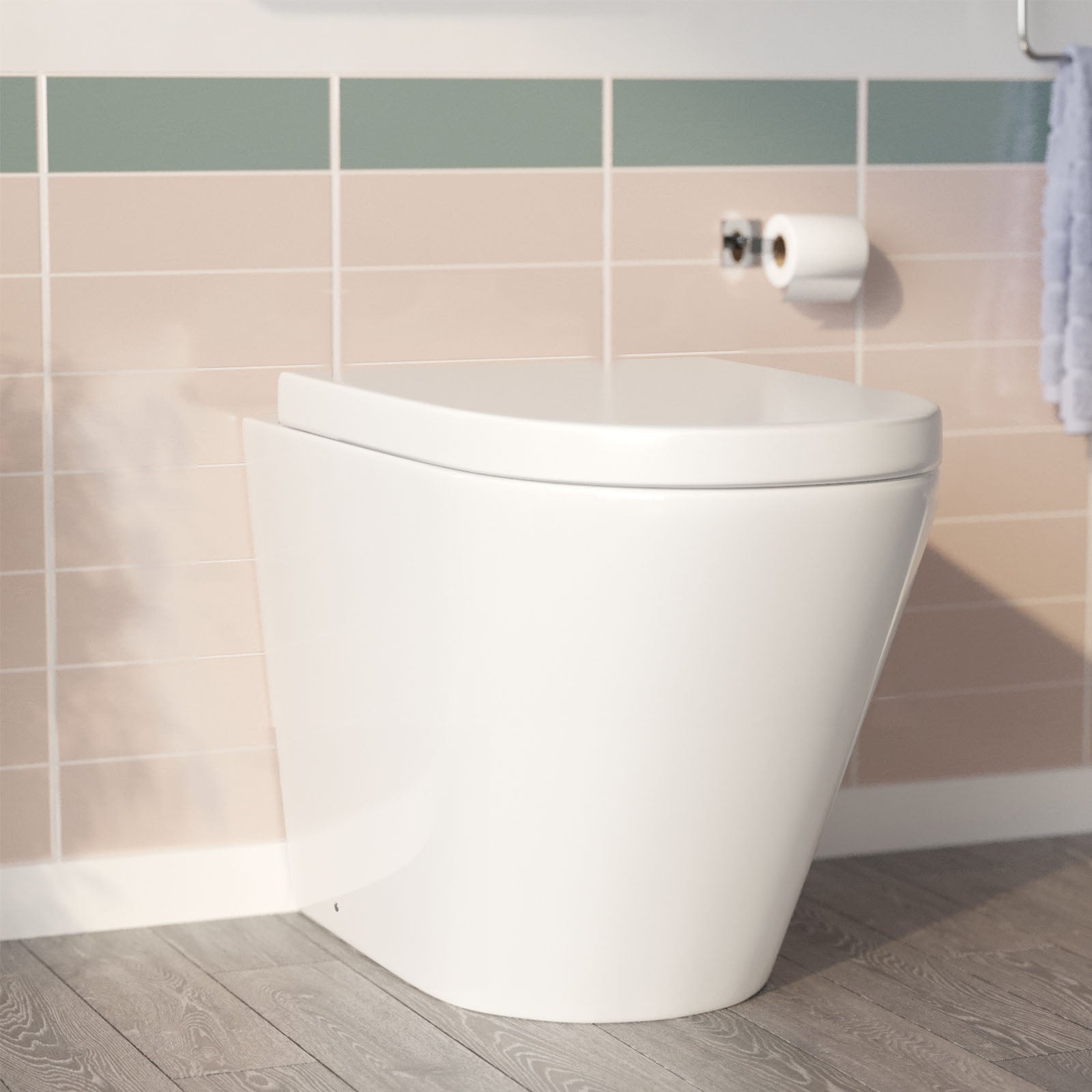 Aric 1100mm Vanity Basin Unit, WC Unit & Ellis PP Back To Wall Toilet Grey
