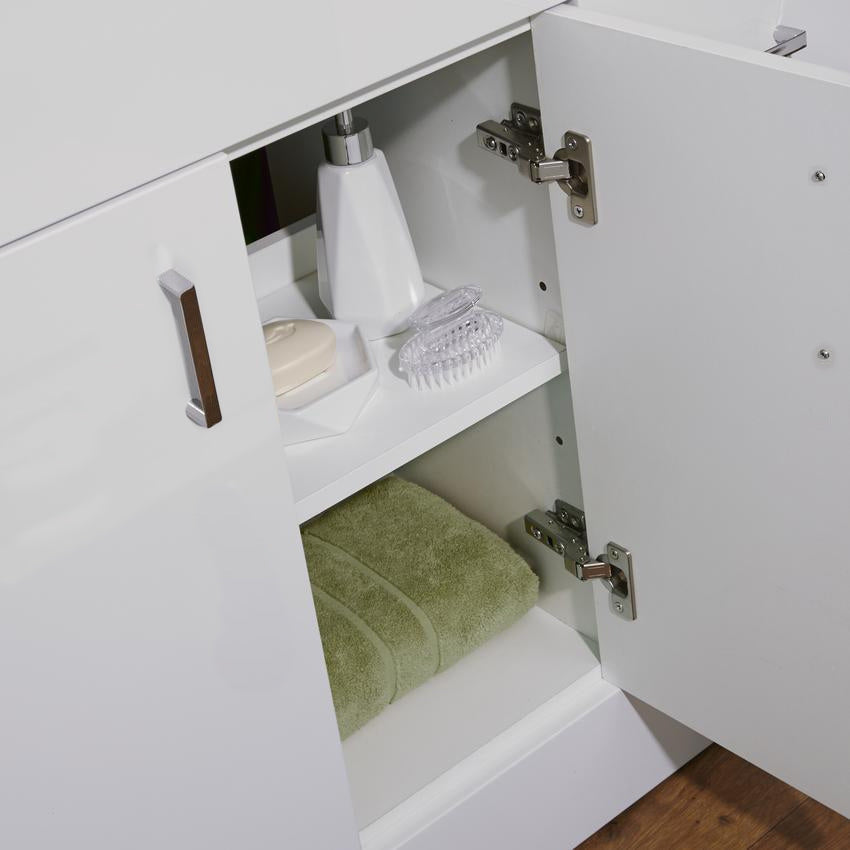 Nanuya 600mm Freestanding White Vanity Unit (Excluding Basin)