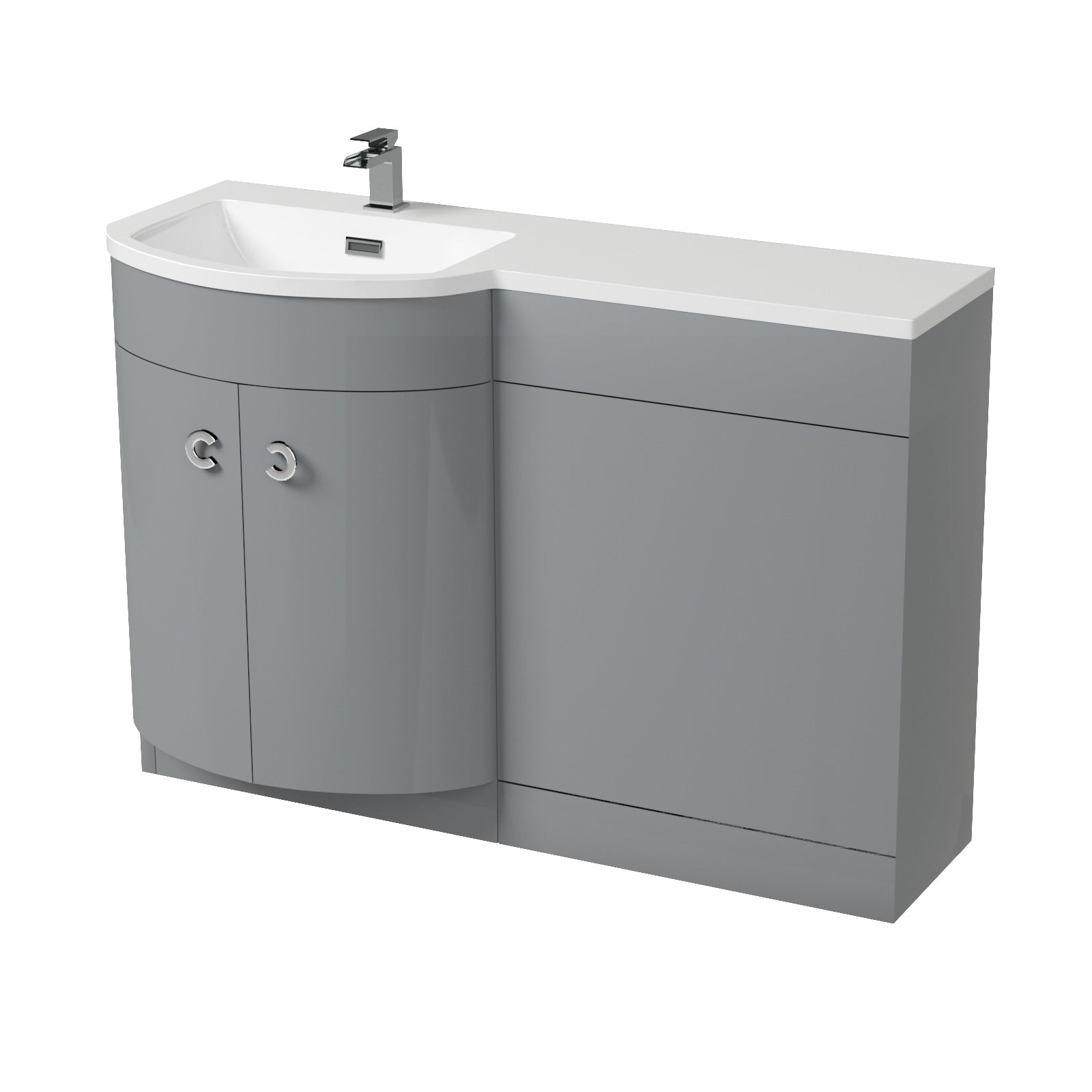 Dene Grey 1100mm Vanity Combination WC Basin Unit