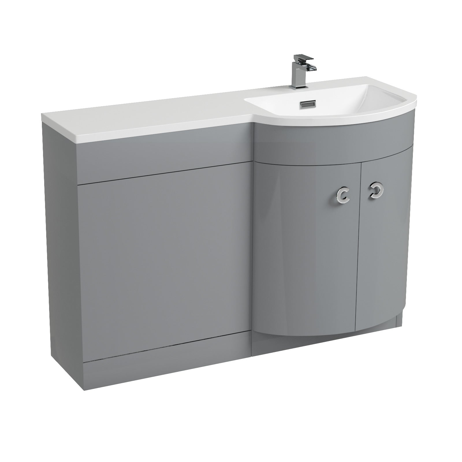 Dene Grey 1100mm Vanity Combination WC Basin Unit