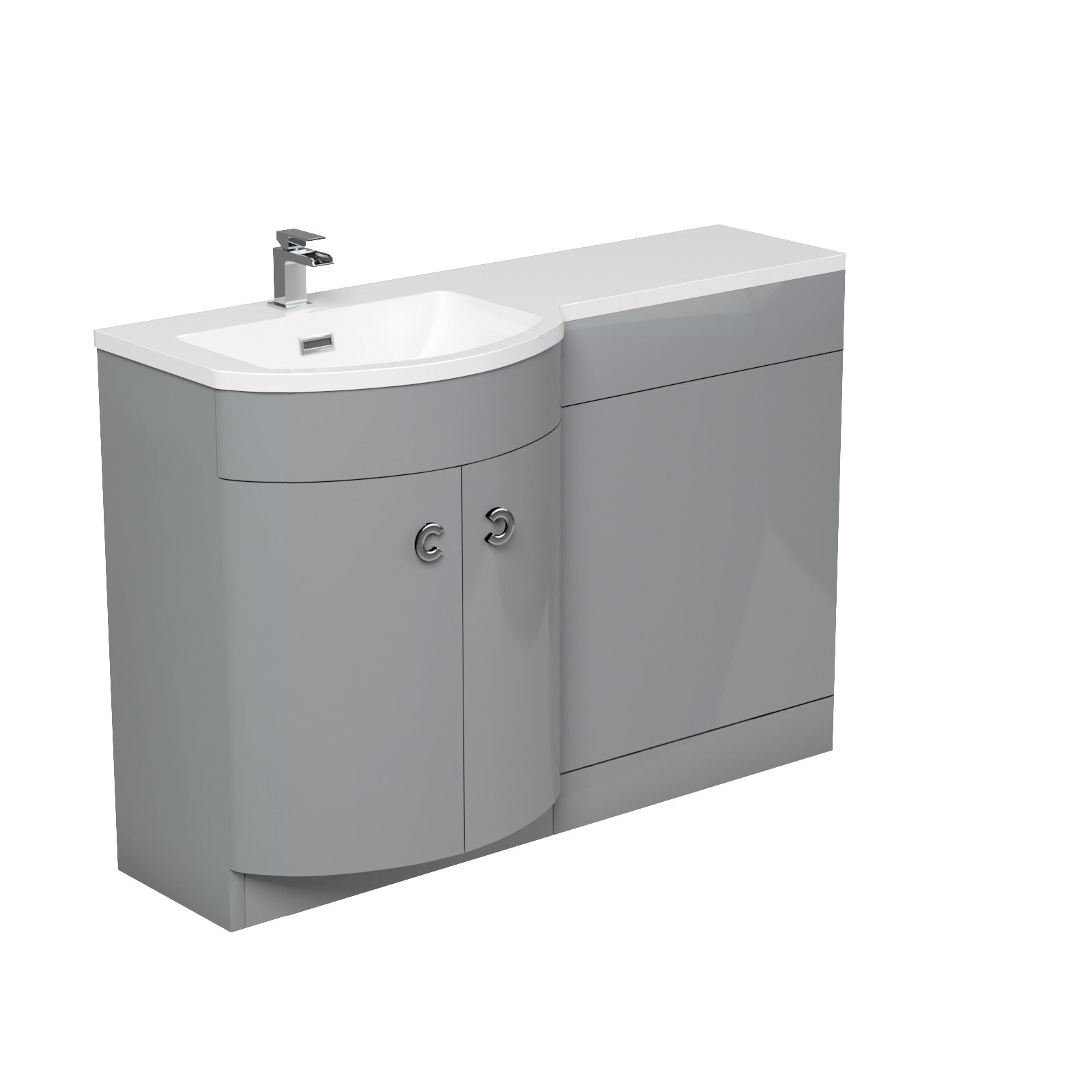 Dene Grey 1100mm Vanity Combination WC Basin Unit