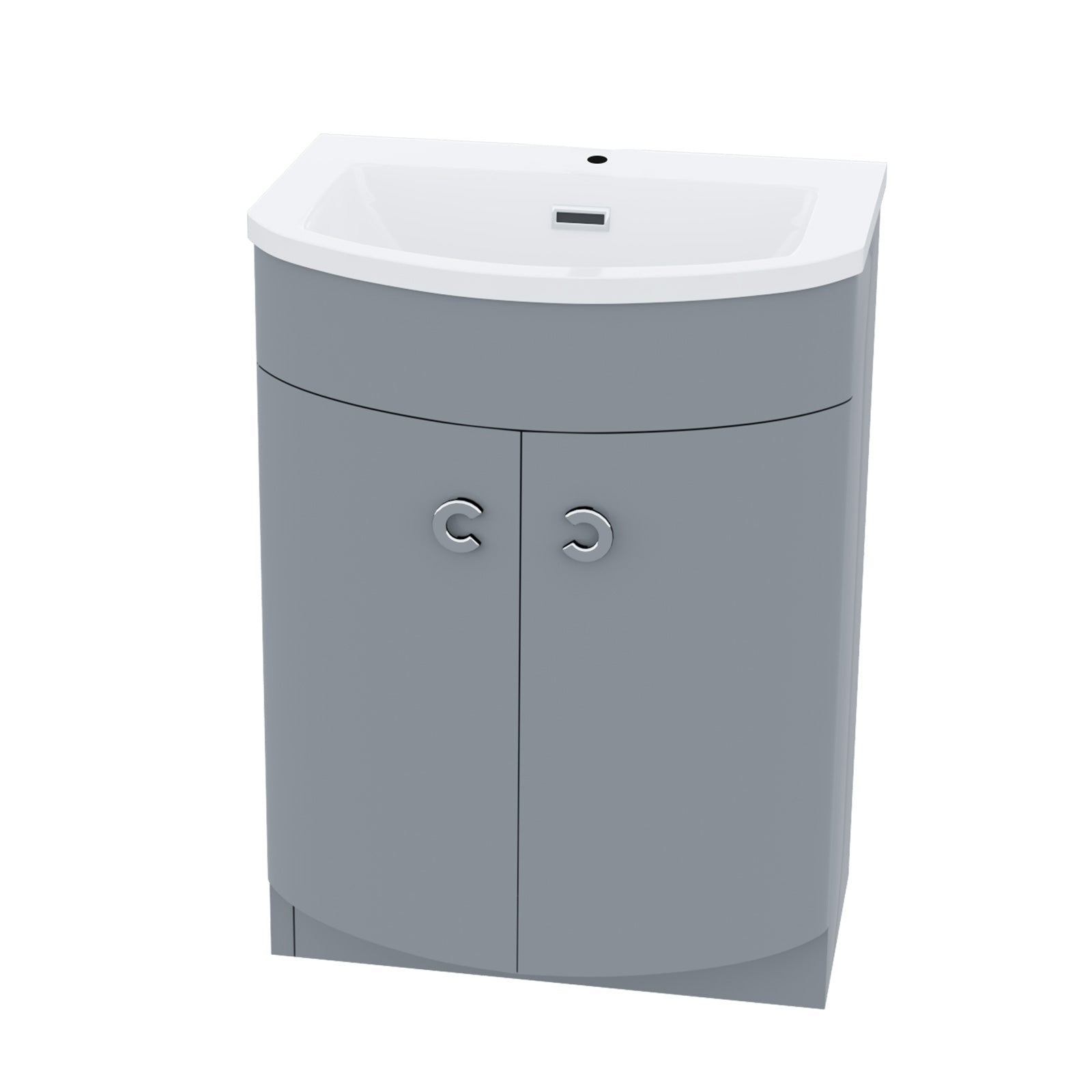 Dene Grey 600mm Modern Vanity Basin Unit