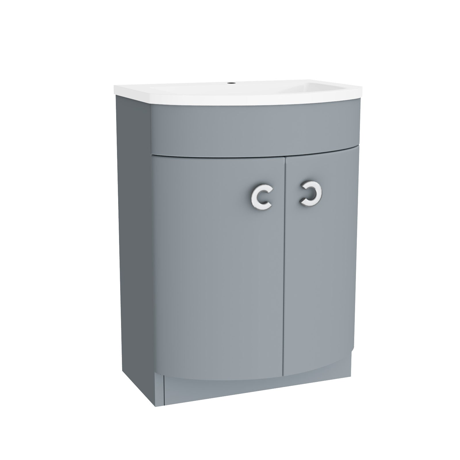 Dene Freestanding Modern 600mm Matte Grey Basin Vanity Unit