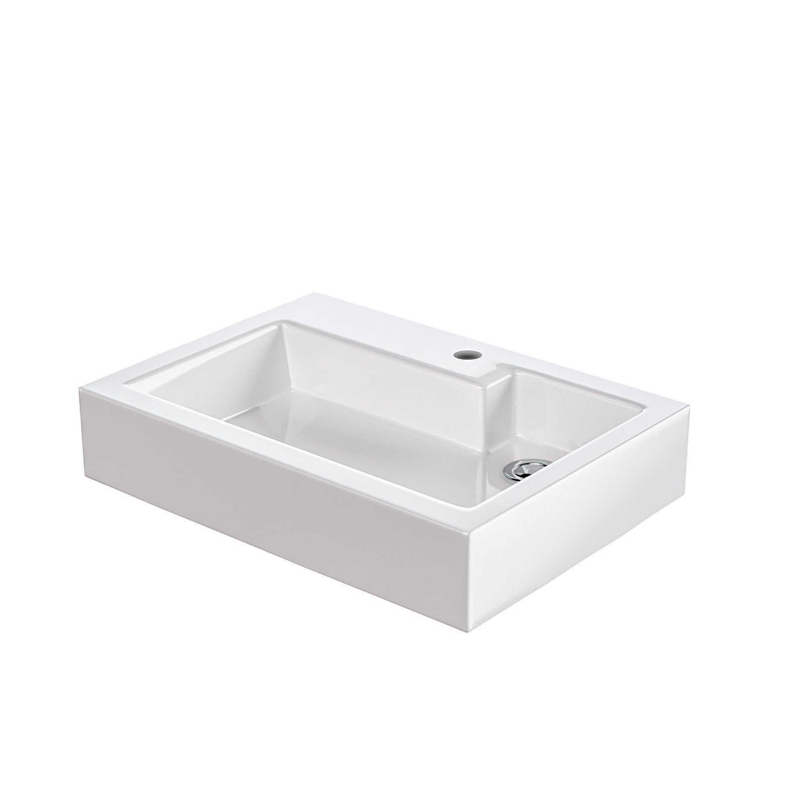 Bretford 500mm White Rectangular L Shaped Basin
