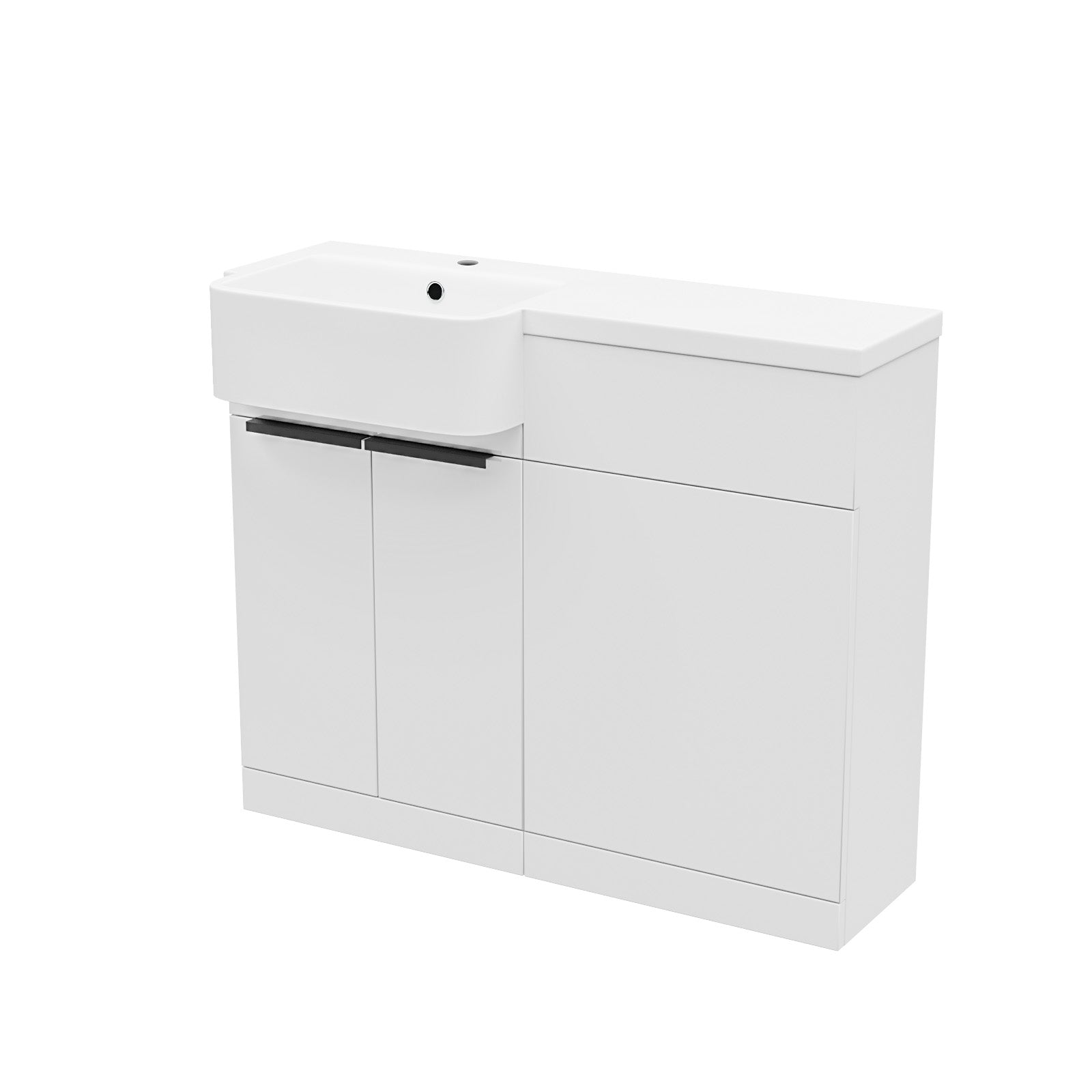 Bretford Freestanding Basin Vanity Unit with Black Handle & WC Unit